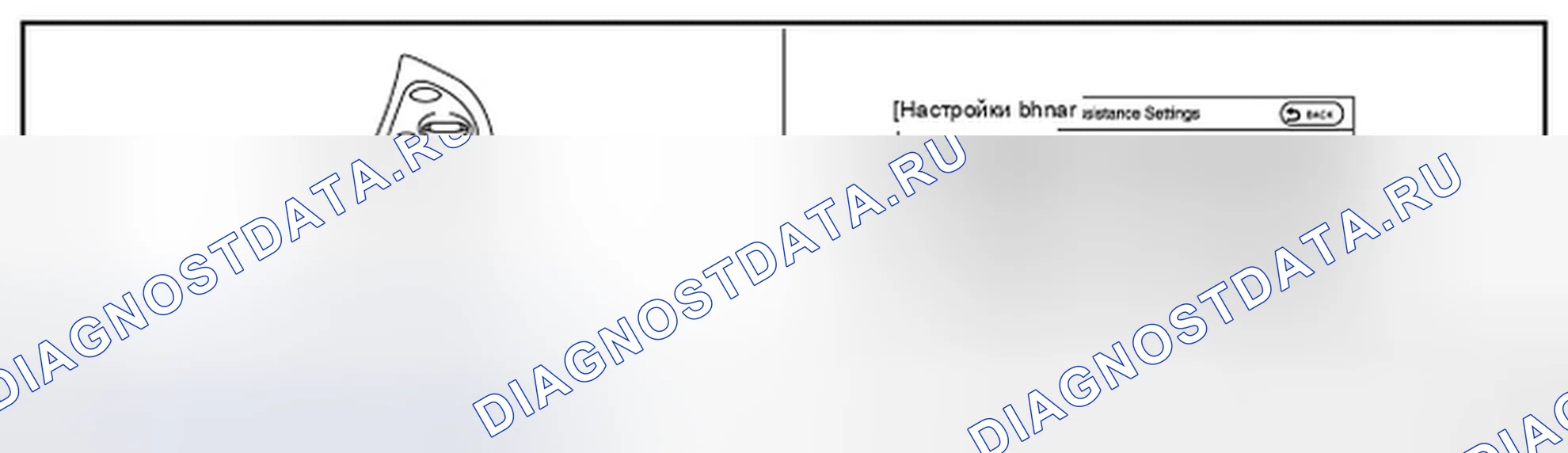 Рис. 73: СИСТЕМА ВМЕШАТЕЛЬСТВА В СЛЕПУЮ ЗОНУ (BSI): Имя и функция переключателя. Infiniti M37 IV