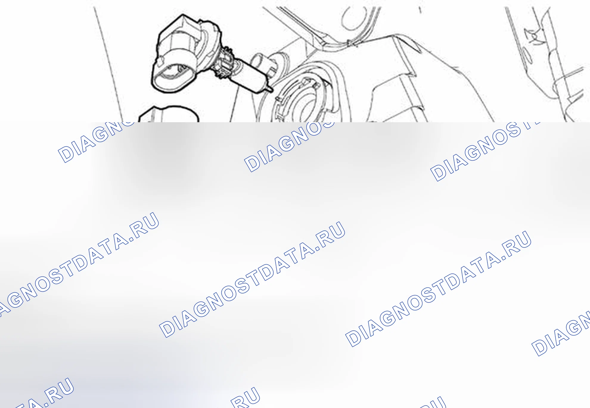 Рис. 29: СНЯТИЕ / УСТАНОВКА КОЛБЫ ПРОТИВОТУМАННОЙ ФАРЫ. Mazda Tribute II