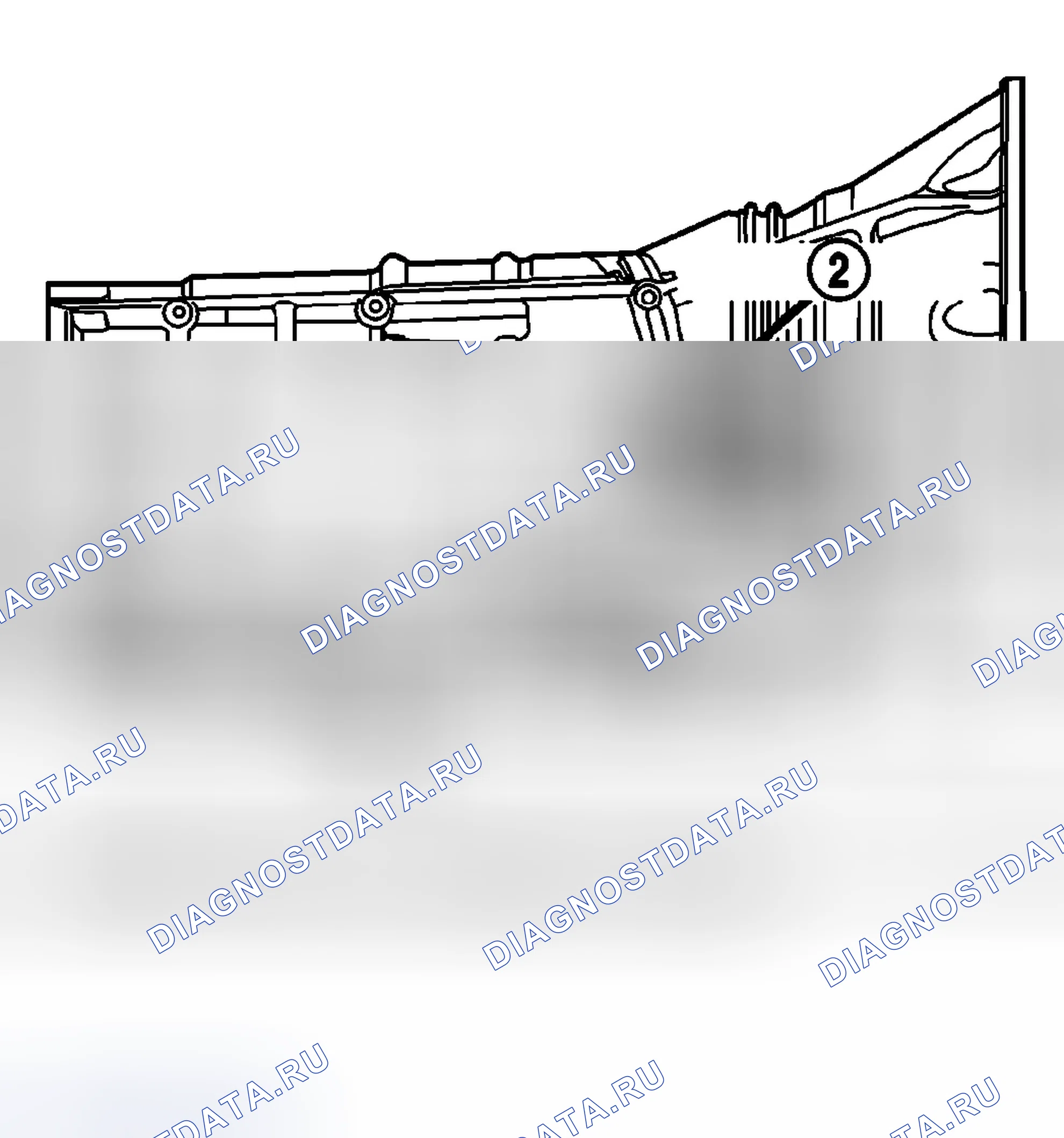 Рис. 845: Расположение портов опрессовки. Dodge Pickup R1500 
