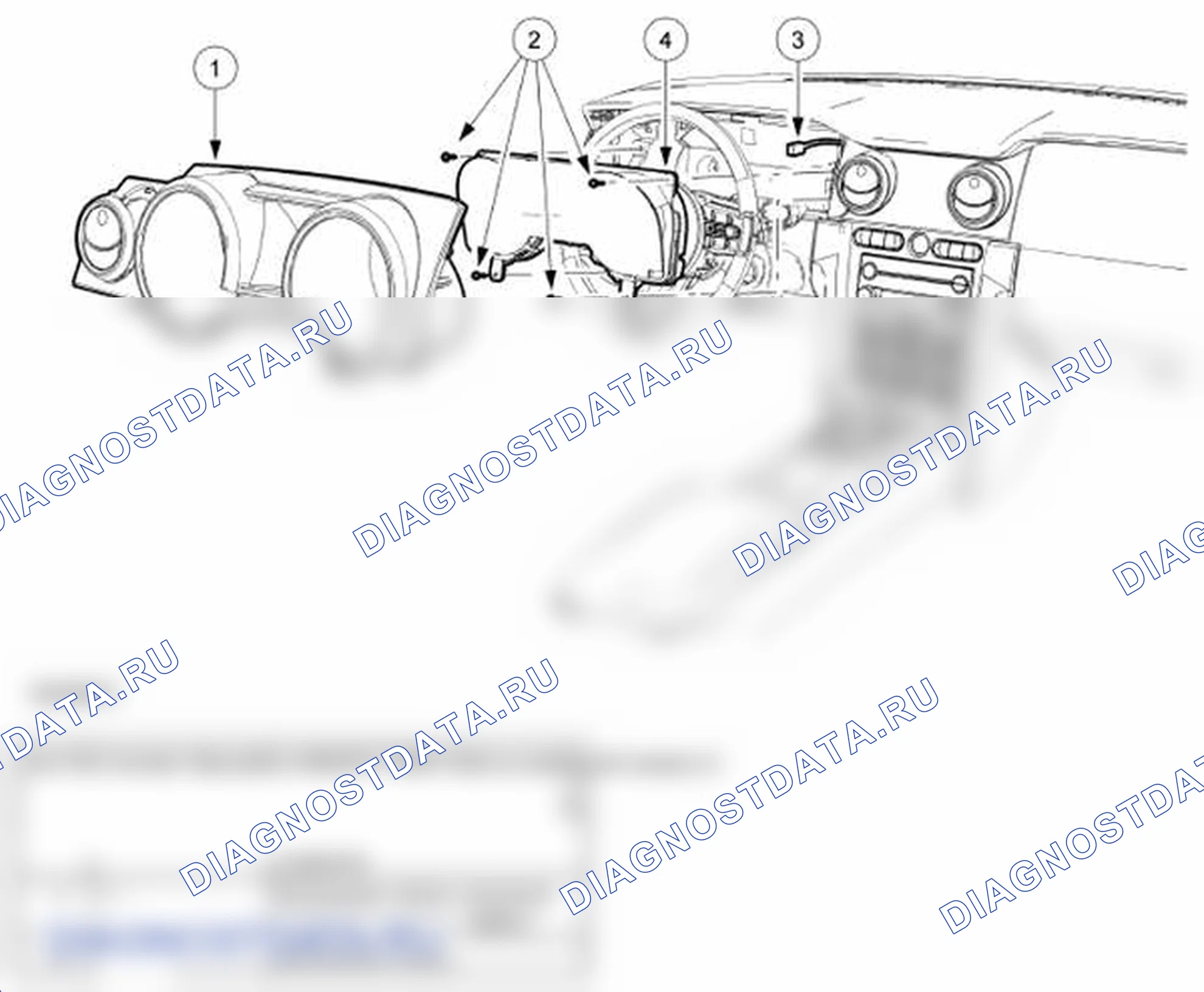 Рис. 36: Идентификация компонентов приборной панели. Ford Mustang V