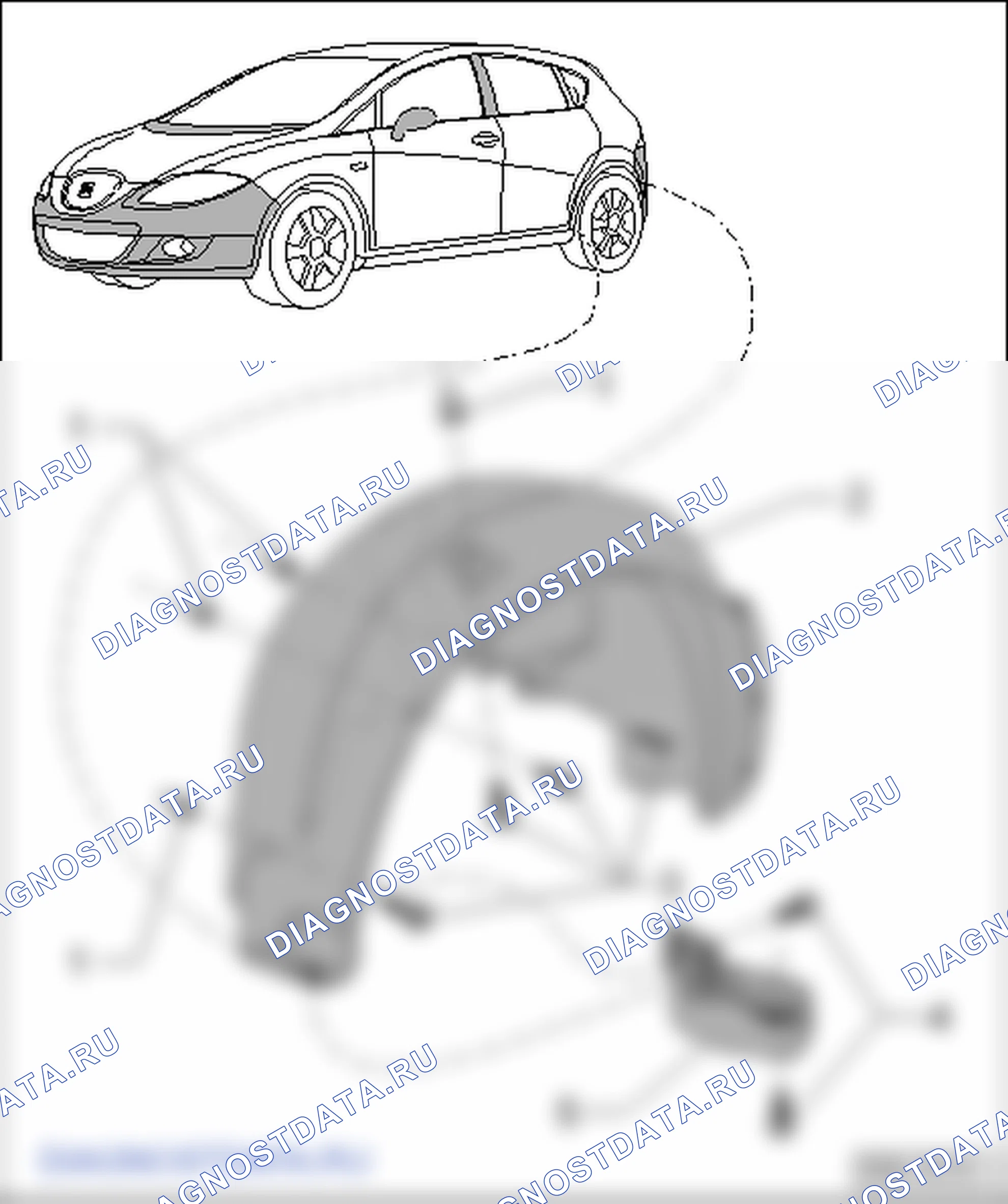Защита днища (Кузов, наружные арматурные работы). SEAT Leon Ii