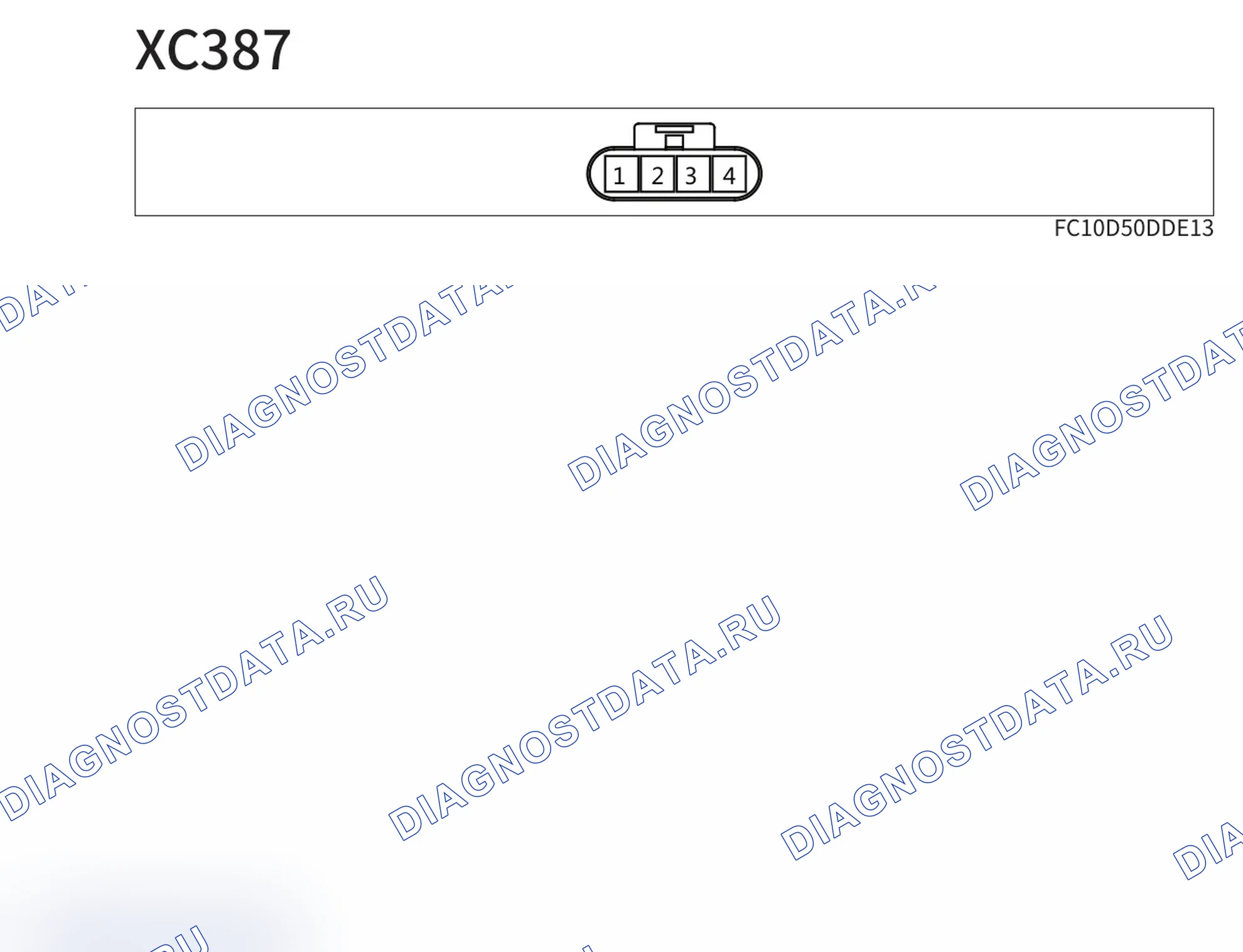 Распиновка разъёма XC387 — внешний вид и назначение контактов. Haval F5 I