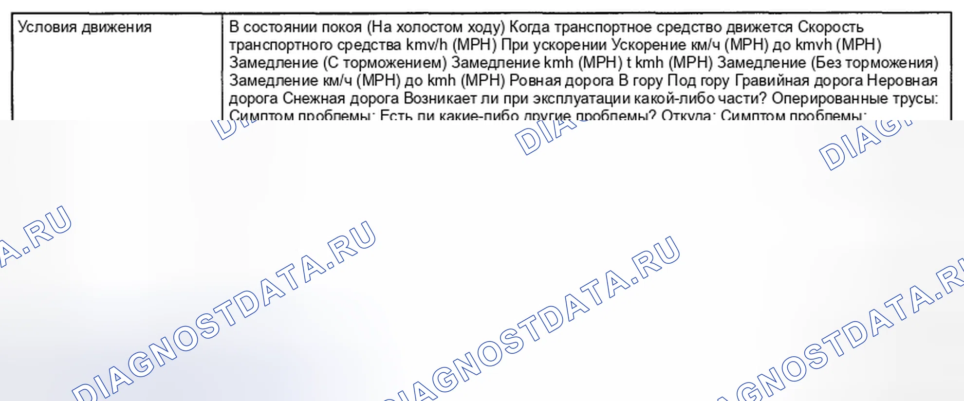 Рис. 45: УСЛОВИЯ ВОЗНИКНОВЕНИЯ НЕИСПРАВНОСТЕЙ. Subaru Impreza WRX STI GR