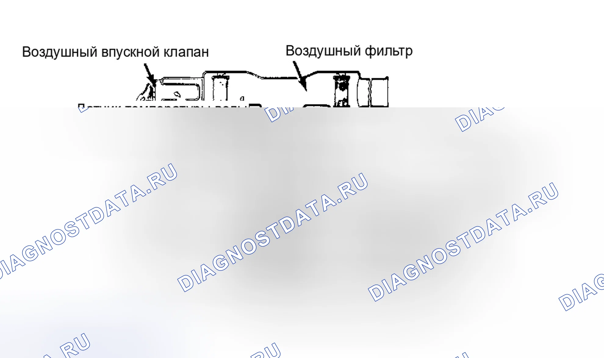 Рис. 18: Система воздушной индукции (Sentra - M.p.g.) Обратить внимание на направление потока.. Nissan Stanza I