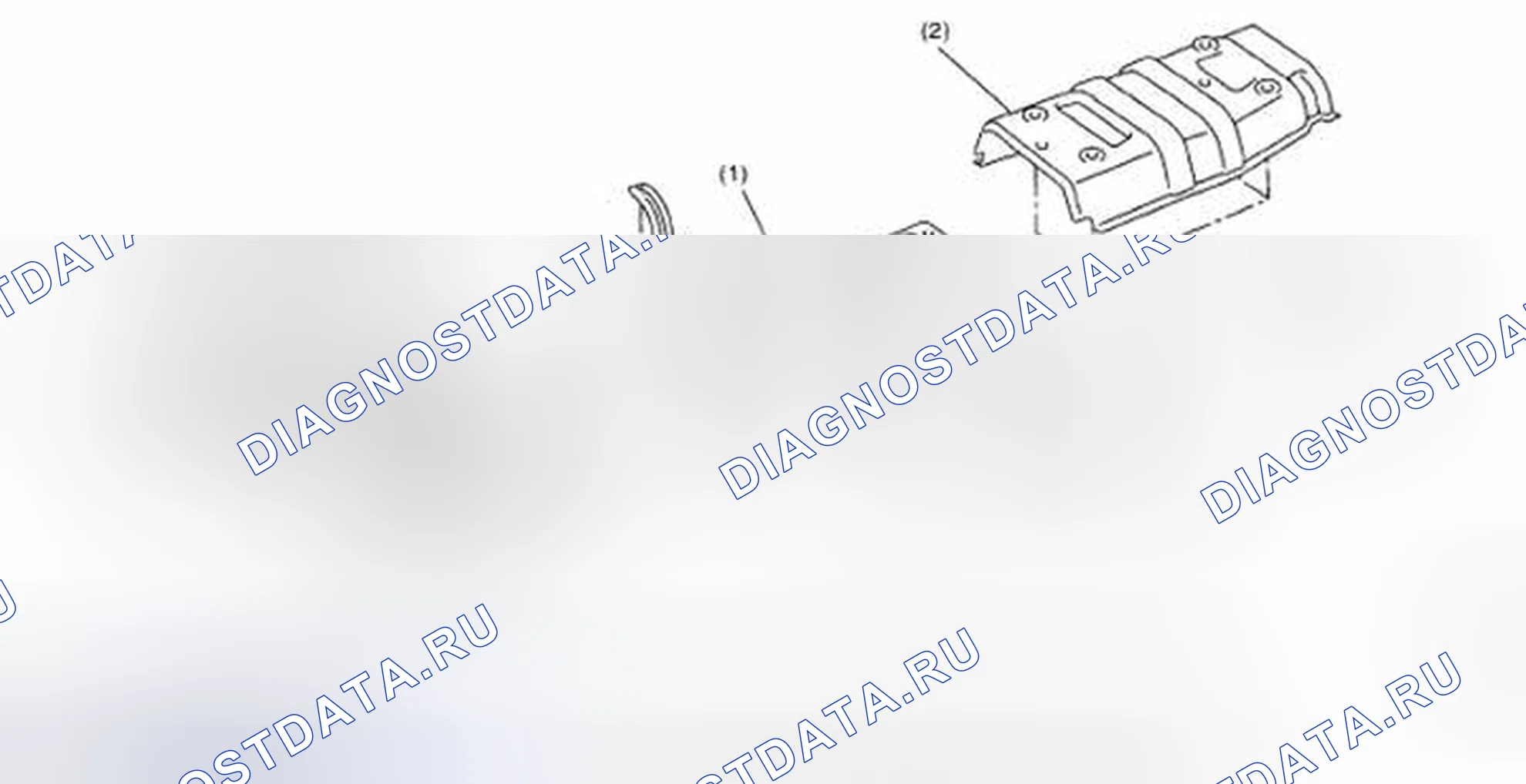 Рис. 37: Покомпонентный вид крышки теплового экрана. Subaru Impreza GD/GC/GG рестайлинг 2