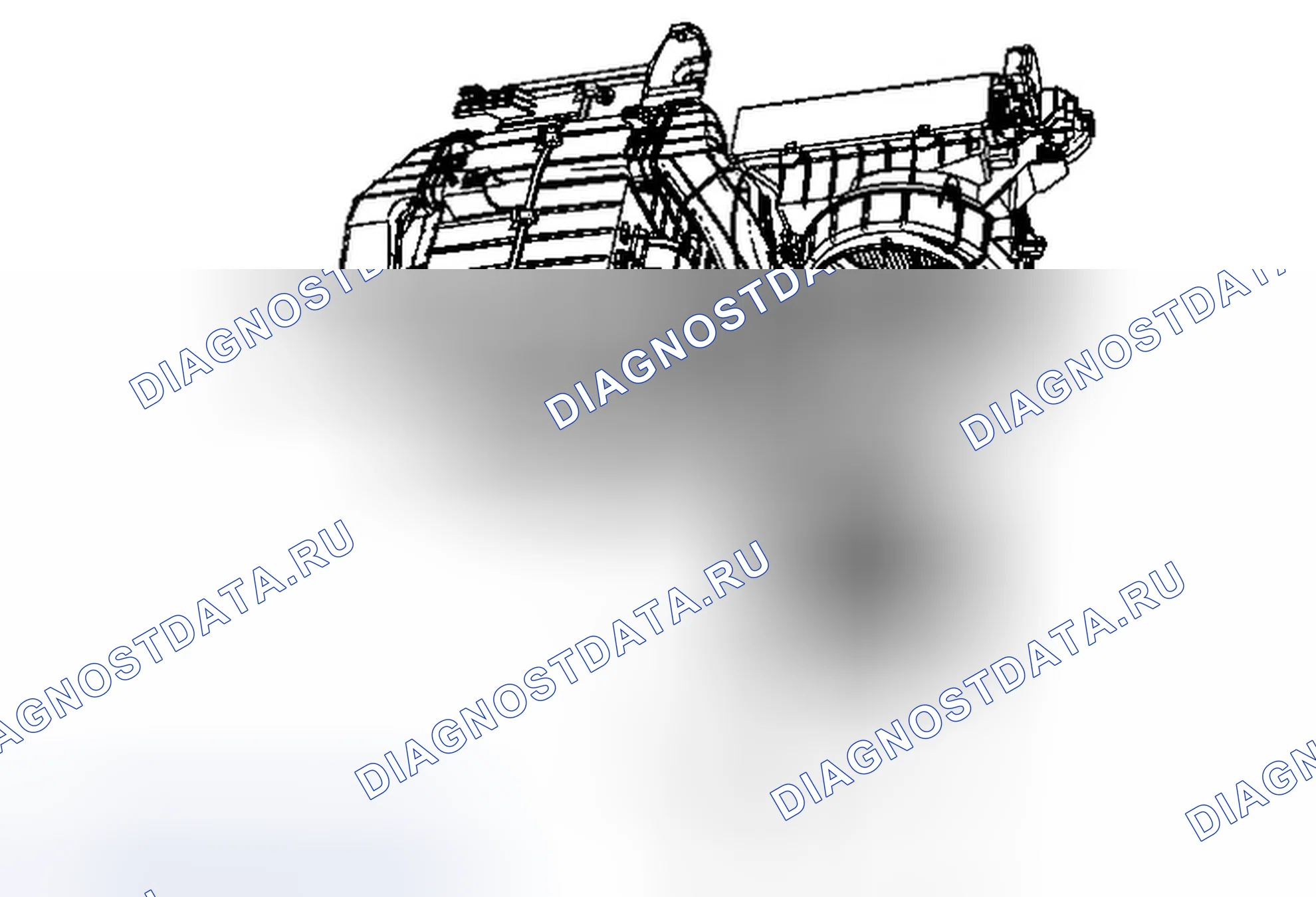 Рис. 20: Замена электродвигателя воздуходувки. Chevrolet Spark M300