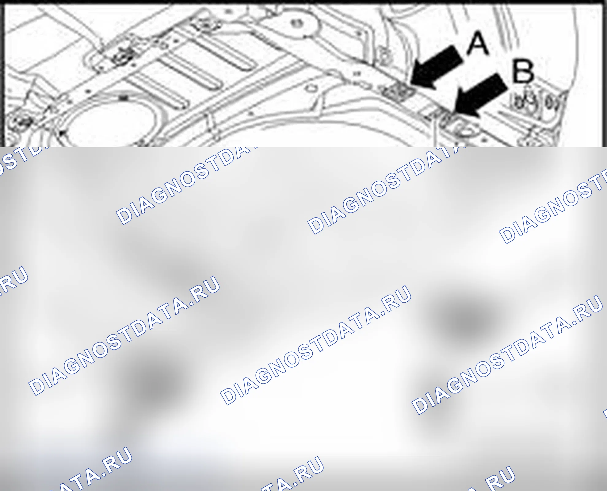 Рис. 176: Резьбовая пластина для сцепки прицепа. Audi S4 B7