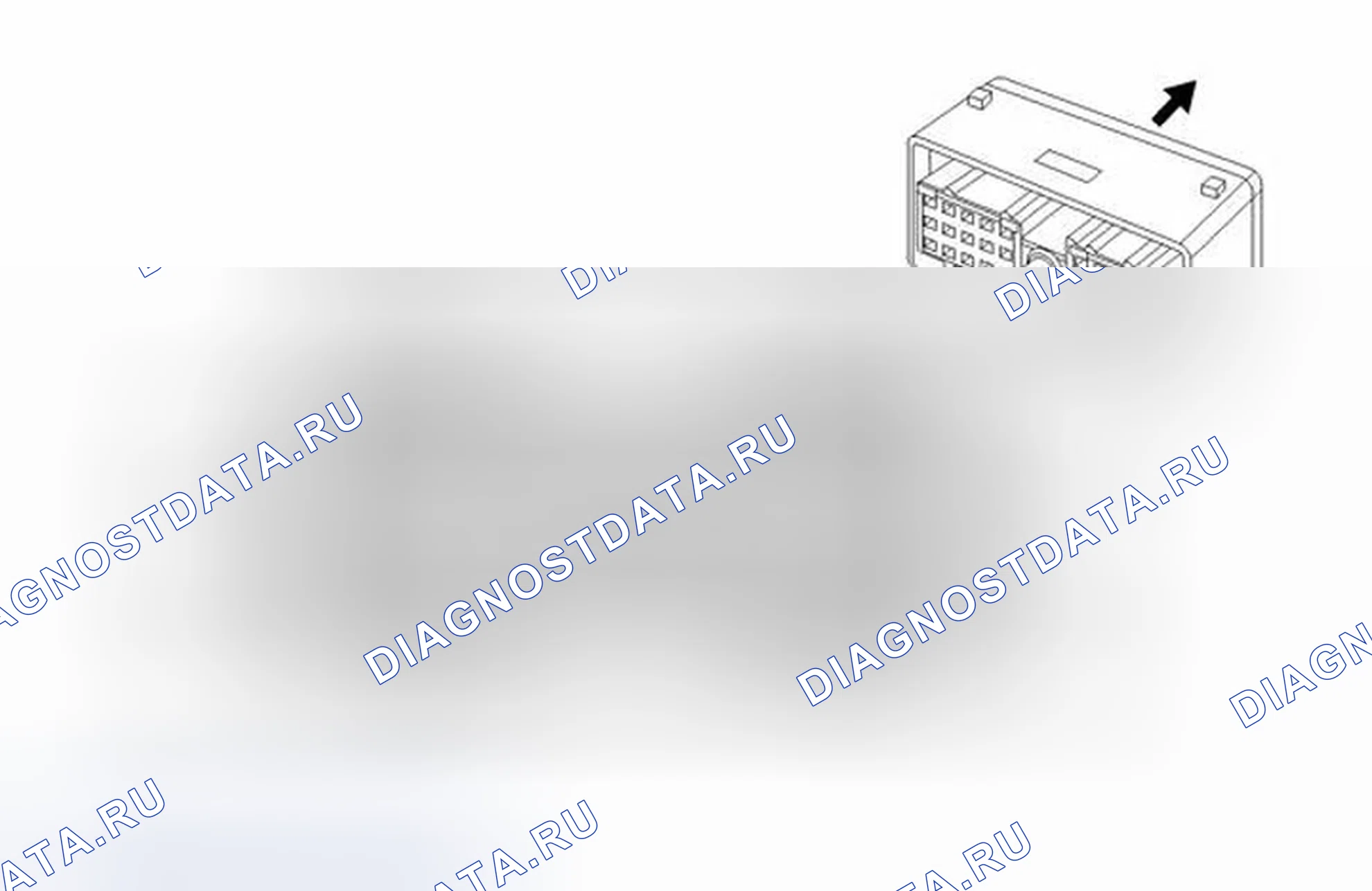 Рис. 57: Вид с торца разъема модуля управления LPG (KO7 с Ufp). GMC RV Cutaway G3500 
