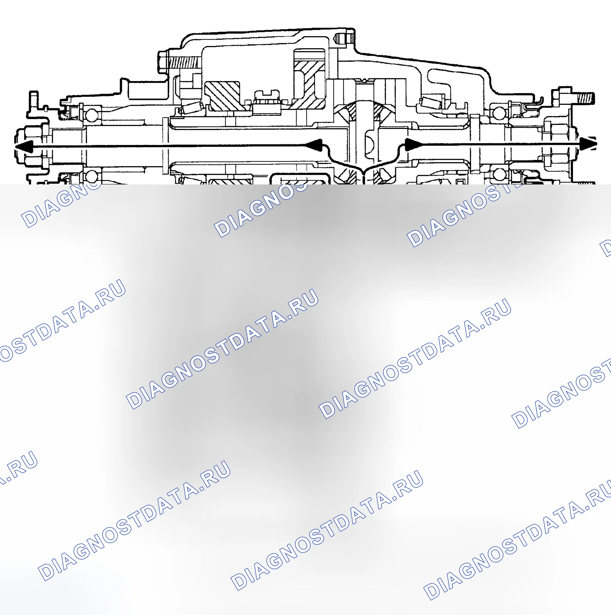 Рис. 154: ПОТОК МОЩНОСТИ. Land Rover Discovery L318