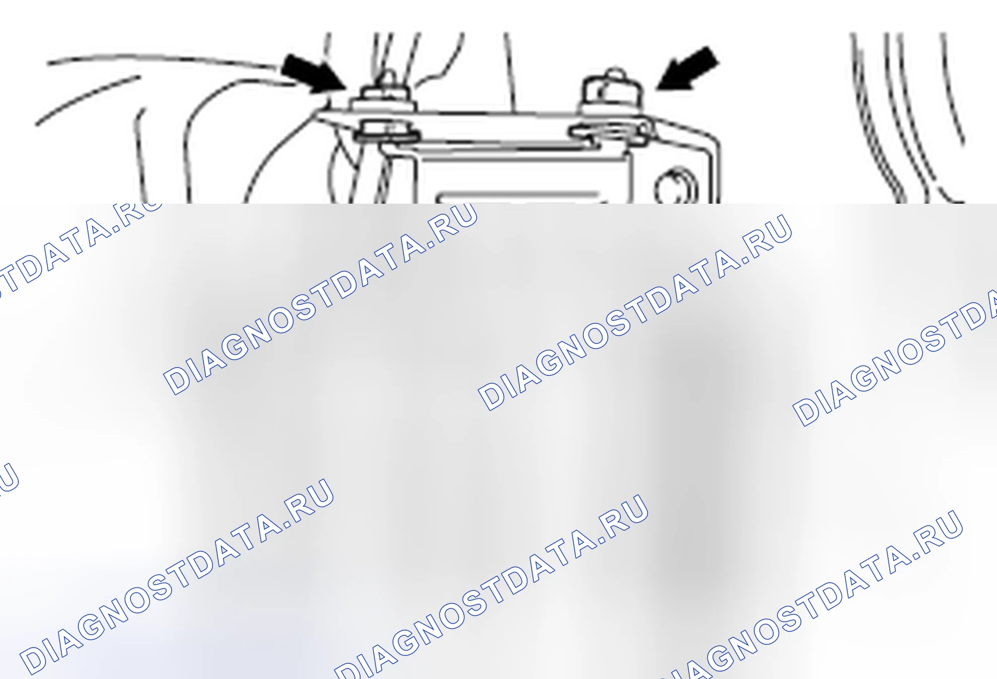 Рис. 94: > > A < < МОНТАЖ УСИЛИТЕЛЯ ЗВУКА. Mazda MPV III