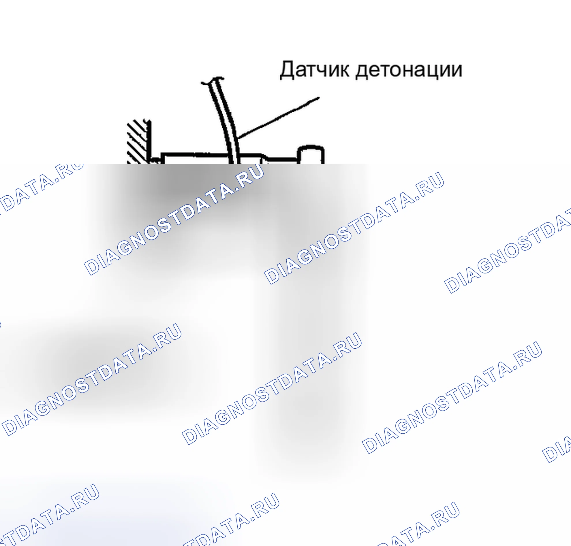 Рис. 15: > > A < < УСТАНОВКА ДАТЧИКА ДЕТОНАЦИИ. Mazda MX-30 I