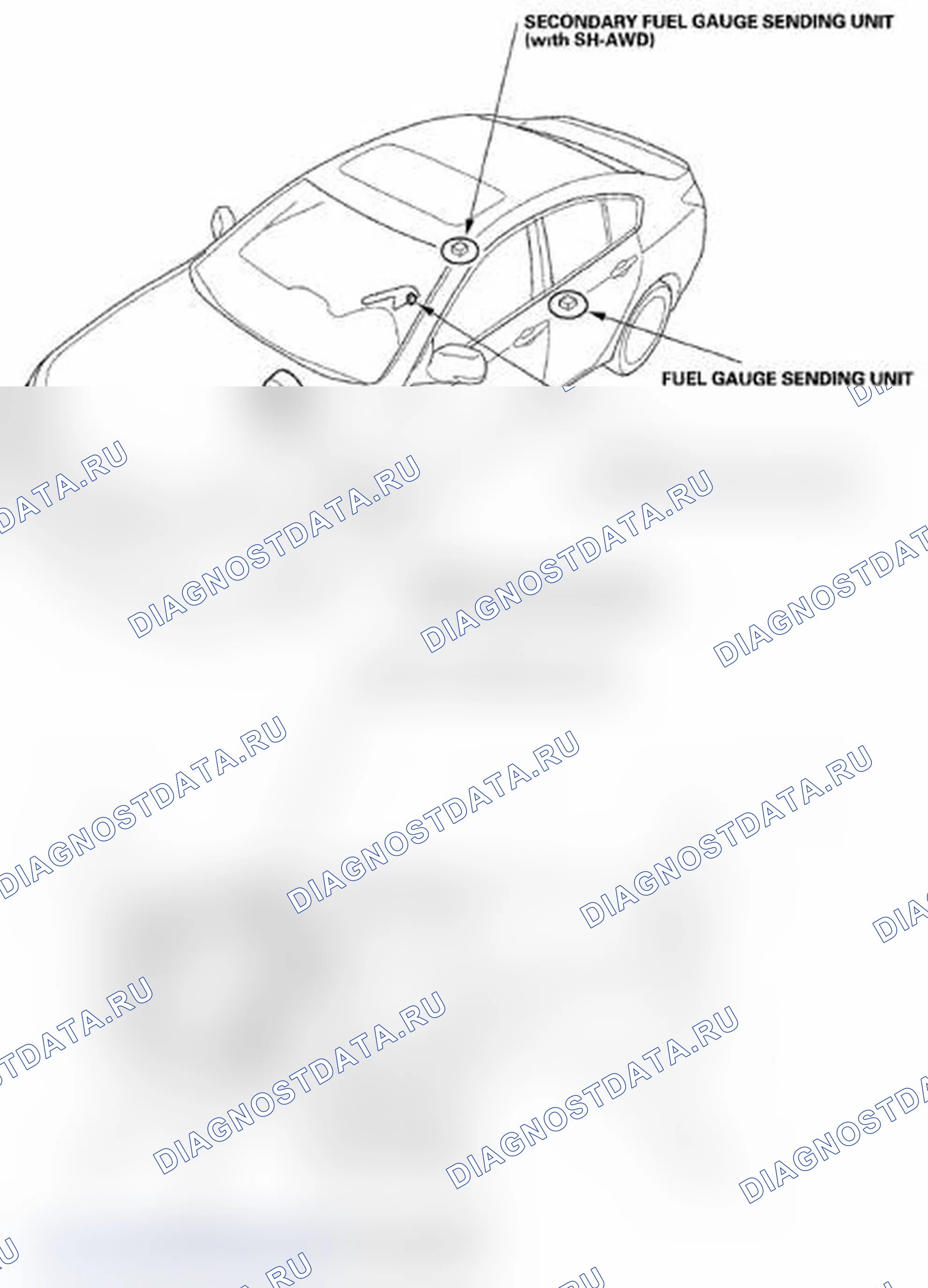Рис. 1: Указатель расположения компонентов. Acura TL IV
