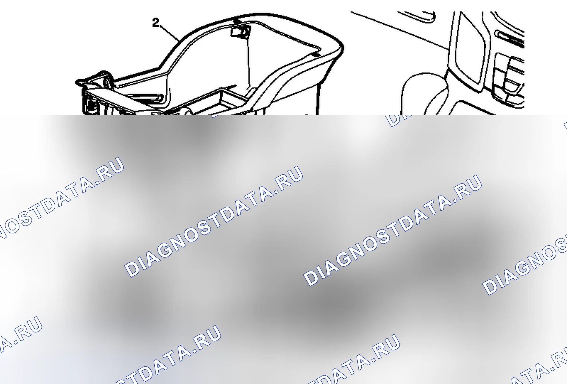Рис. 70: Замена отсека консоли переднего этажа. Buick LaCrosse II рестайлинг