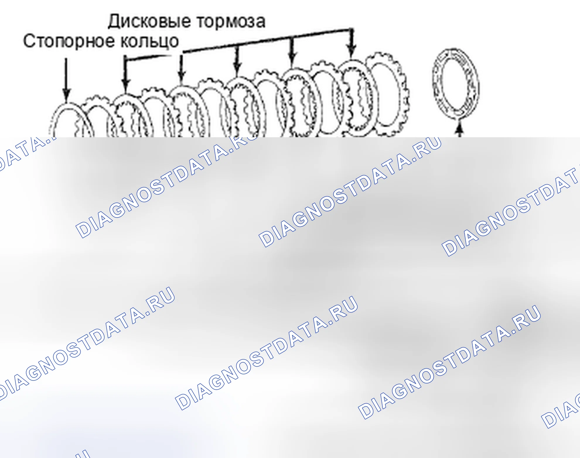 Рис. 119: Покомпонентный вид 2-го тормозного узла. Toyota Cressida IV