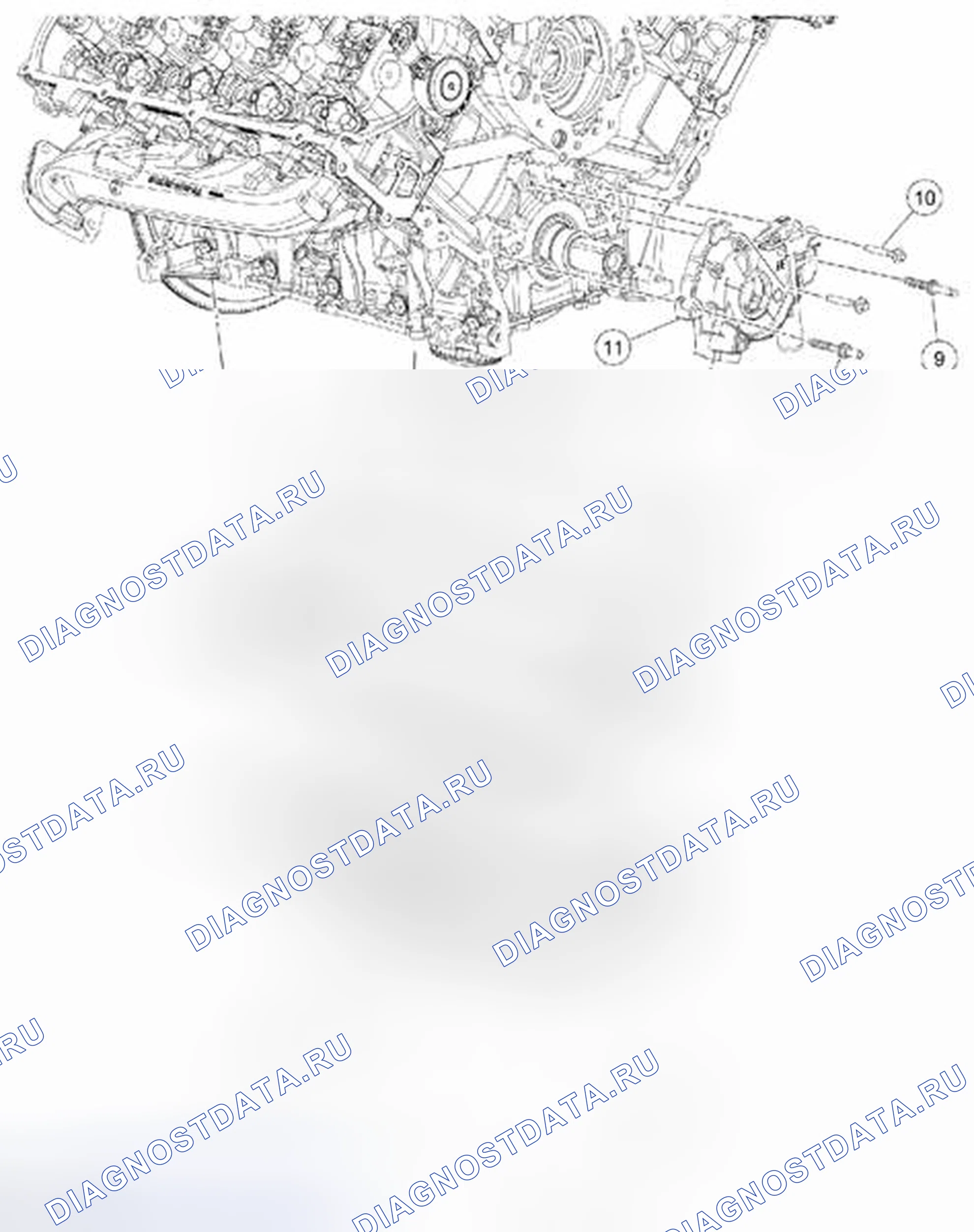 Рис. 1890: Компоненты смазки двигателя - разнесенный вид. Ford F-150 XII