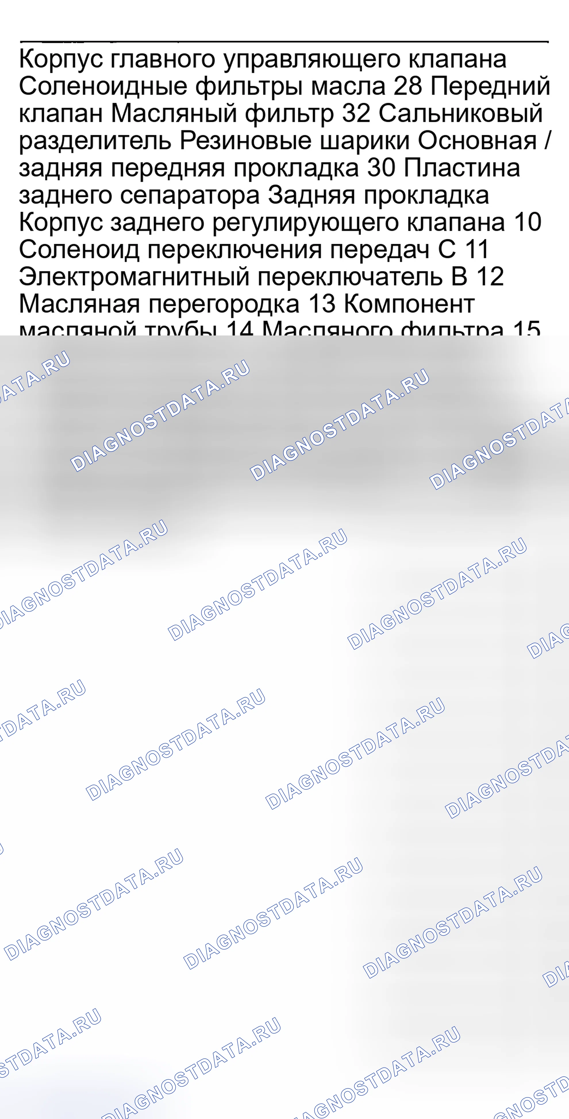 Рис. 64: Идентификация компонентов корпуса регулирующего клапана. Mazda MPV II
