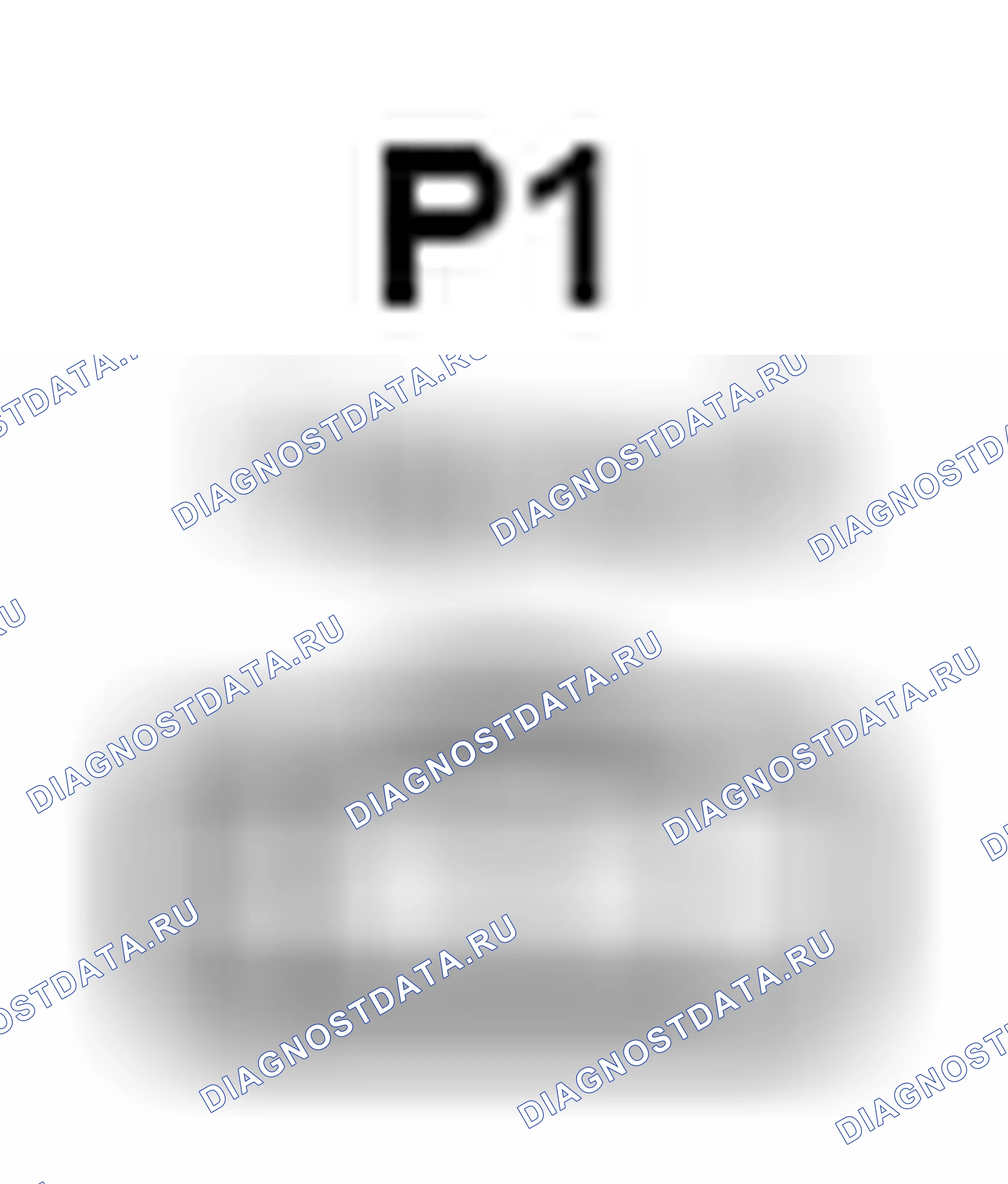 Рис. 1438: Вид с торца разъема обогрев стекла заднего окна (P1). Toyota Camry XV40 рестайлинг
