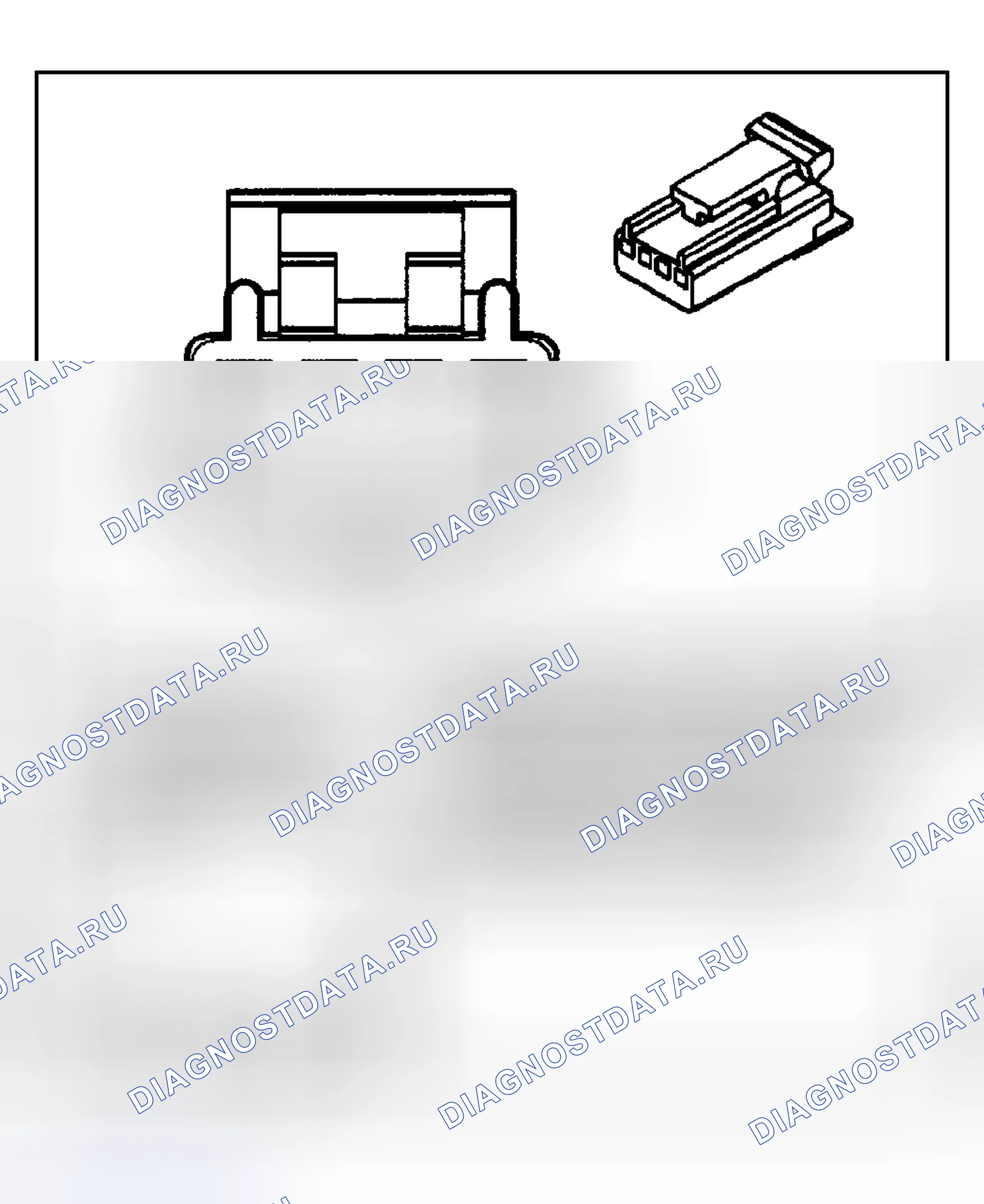 Рис. 13: Виды с торца безключевого соединителя ввода. GMC Cab & Chassis Sierra 3500 GMT800 early
