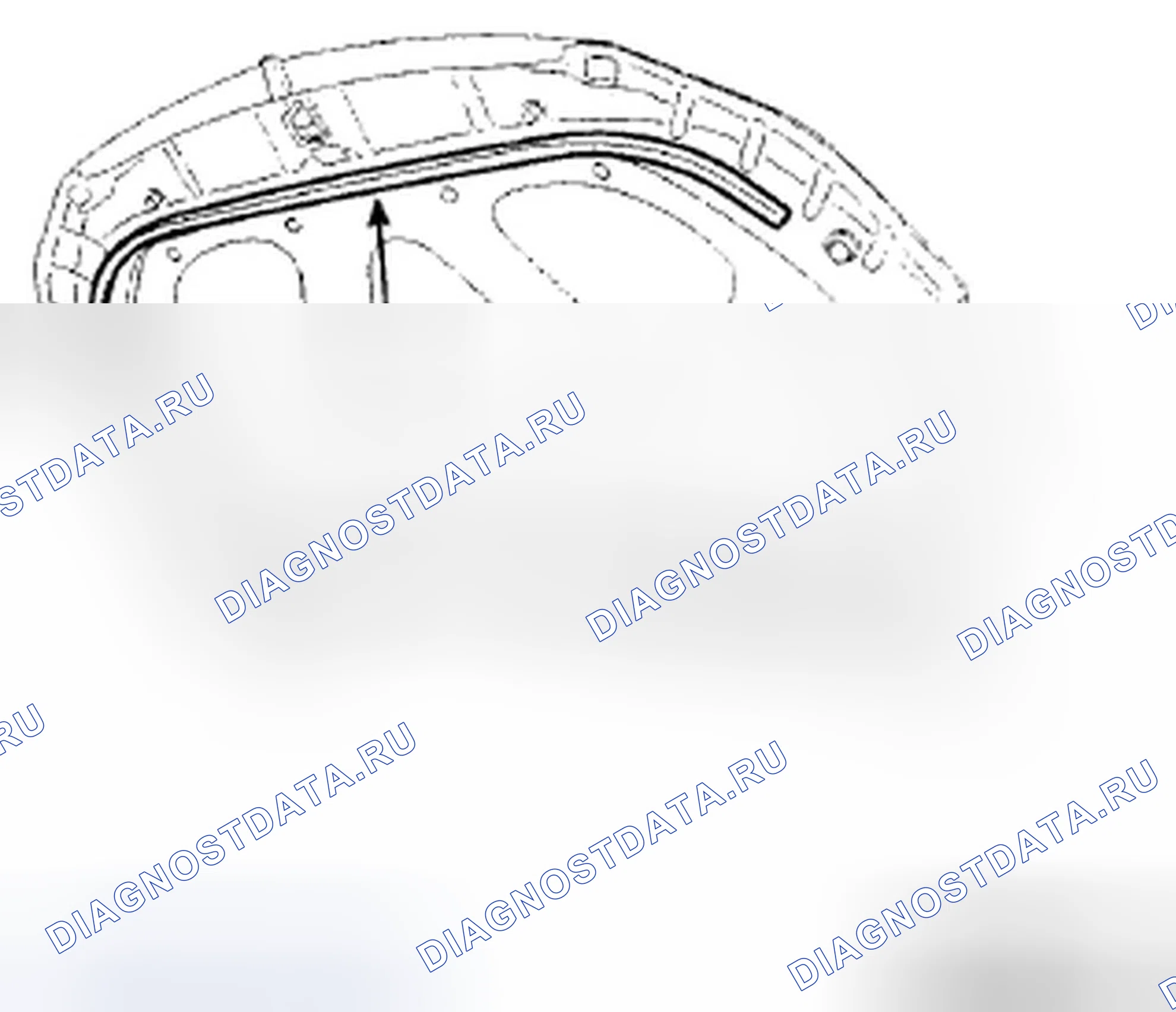 Рис. 17: Замена погодной полосы уплотнения капота. Hyundai Genesis I