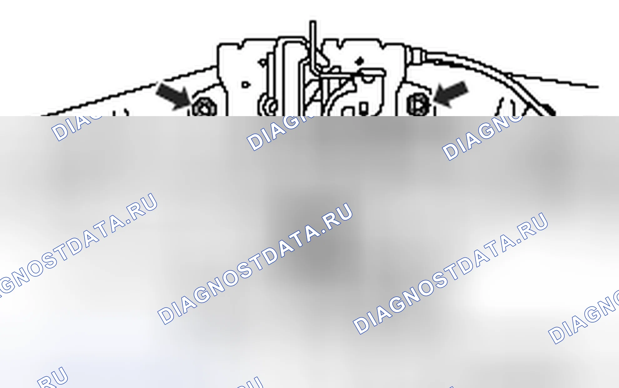 Рис. 91: ЦЕНТРОВКА ЗАЩЕЛКИ КАПОТА И УДАРНИКА. Mitsubishi Lancer Ralliart X рестайлинг