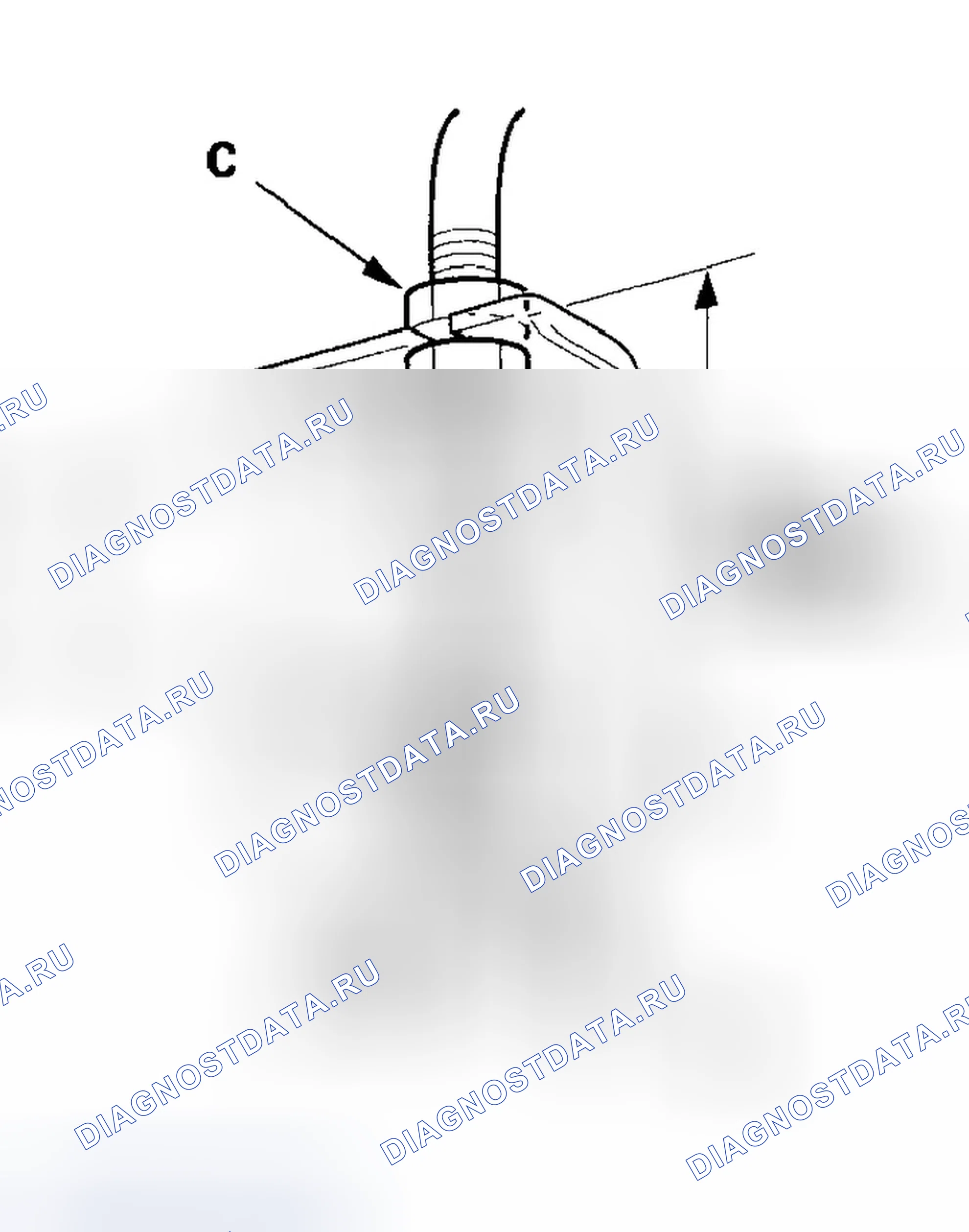 Рис. 121: Кабель A с наружной рукояткой. Honda Odyssey I