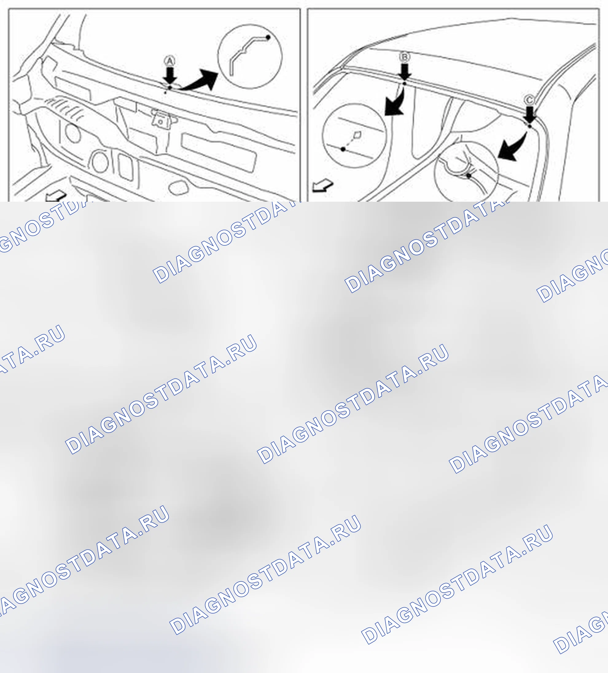 Рис. 218: ТОЧКИ ИЗМЕРЕНИЯ. BMW 4 серия F32/F33 рестайлинг