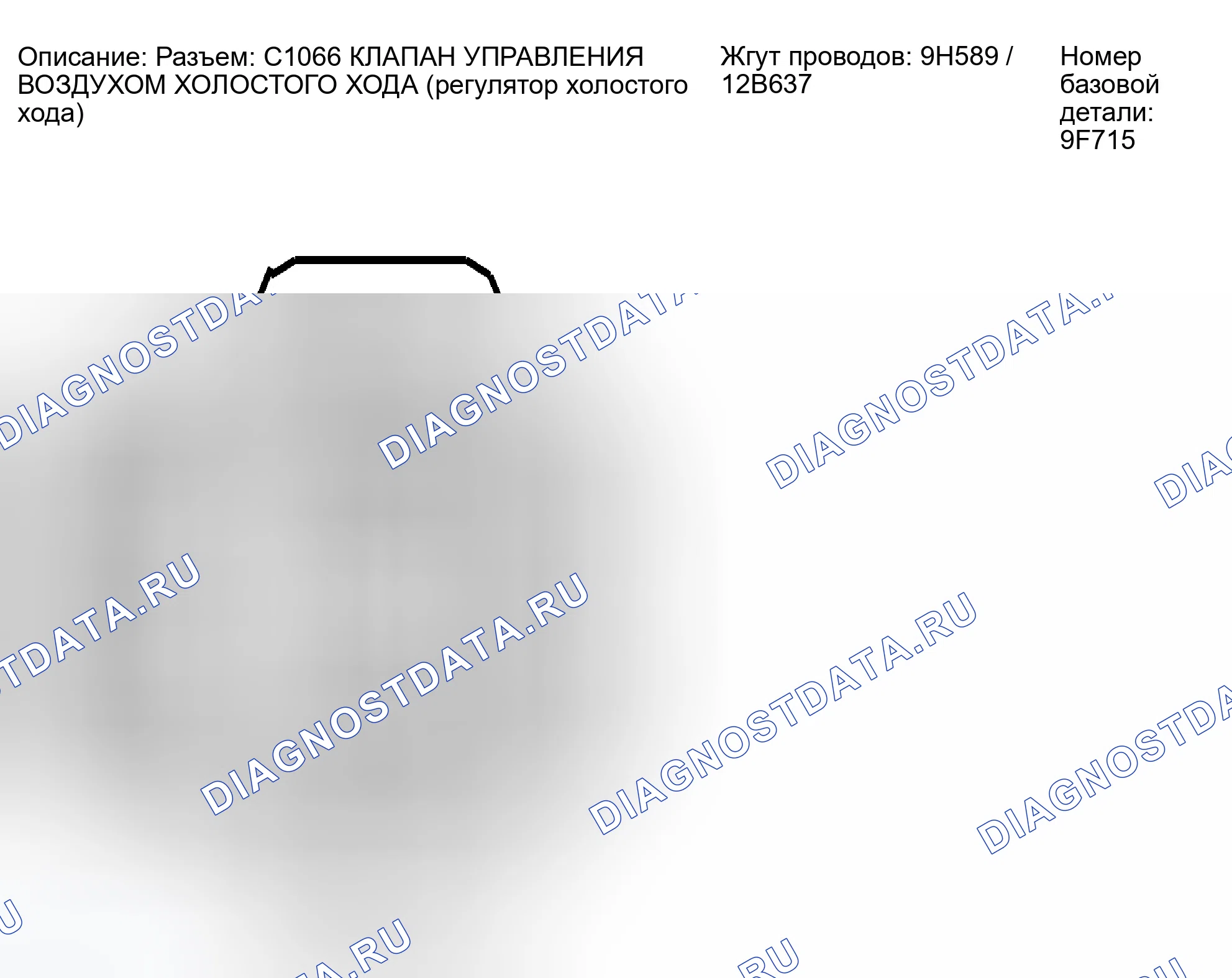 Рис. 224: Идентификация разъема C1066. Ford Escape I рестайлинг