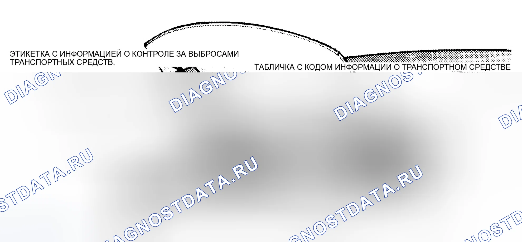 Рис. 5: РАСПОЛОЖЕНИЕ ИДЕНТИФИКАЦИОННОЙ ЭТИКЕТКИ. Dodge Avenger I
