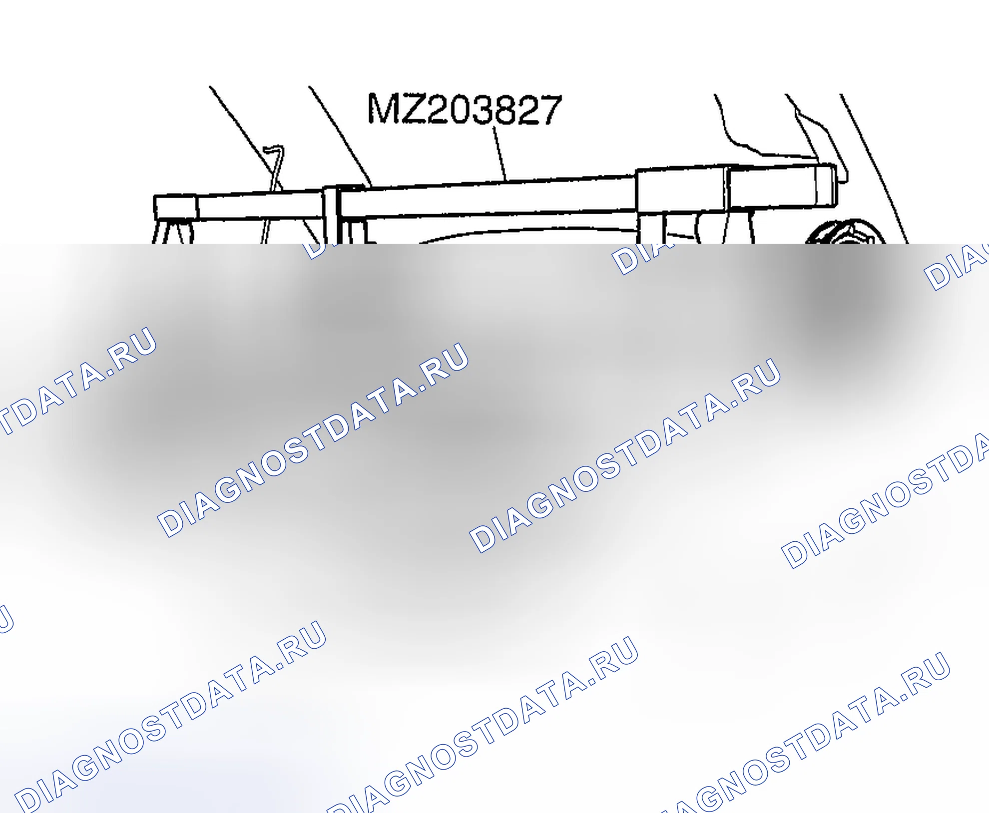 Рис. 213: < < B > > ОПОРА ДВИГАТЕЛЯ В СБОРЕ. Mazda MX-30 I