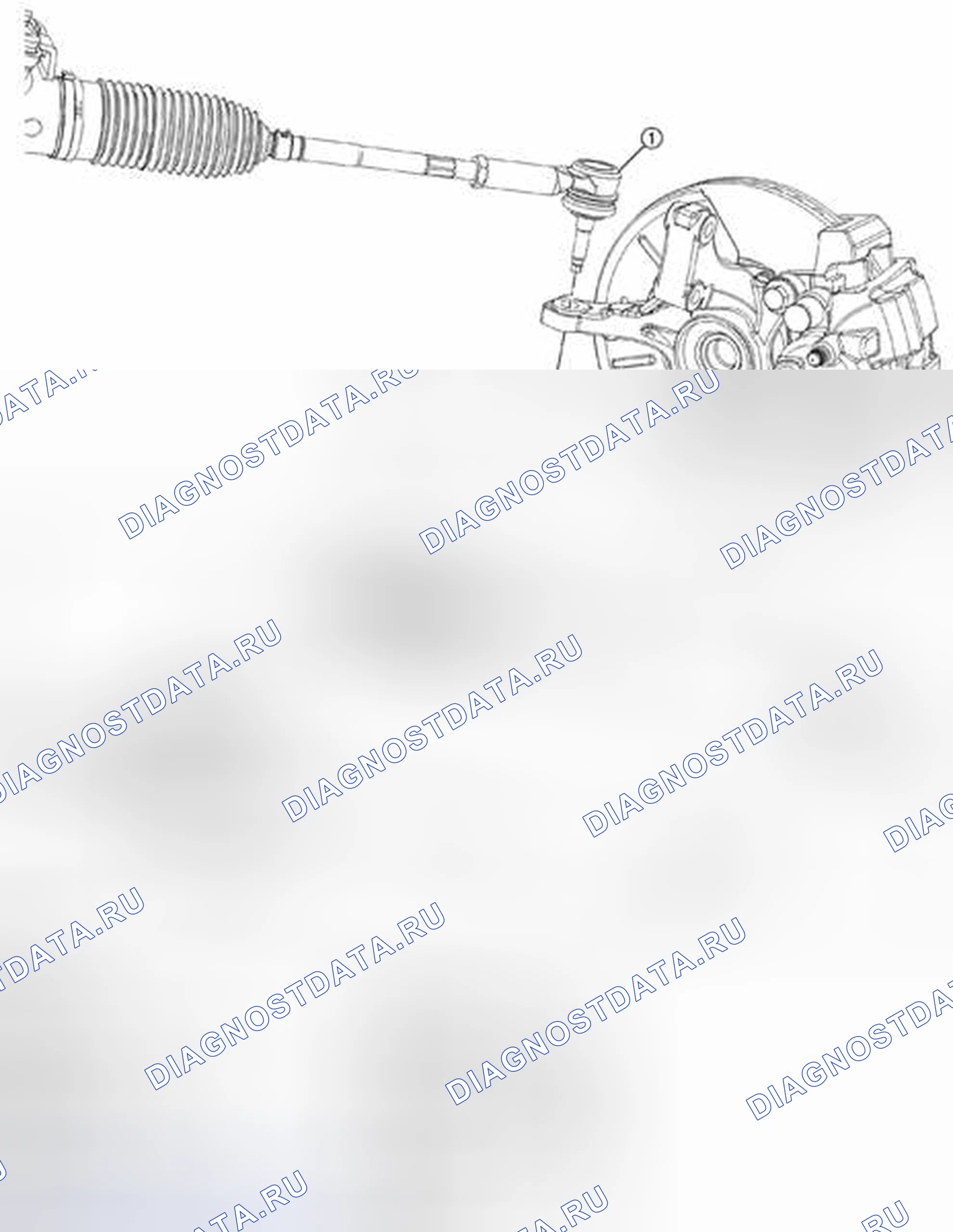 Рис. 32: РУЛЕВОЙ ПРИВОД - ПОКОМПОНЕНТНЫЙ ВИД. Mazda Tribute II