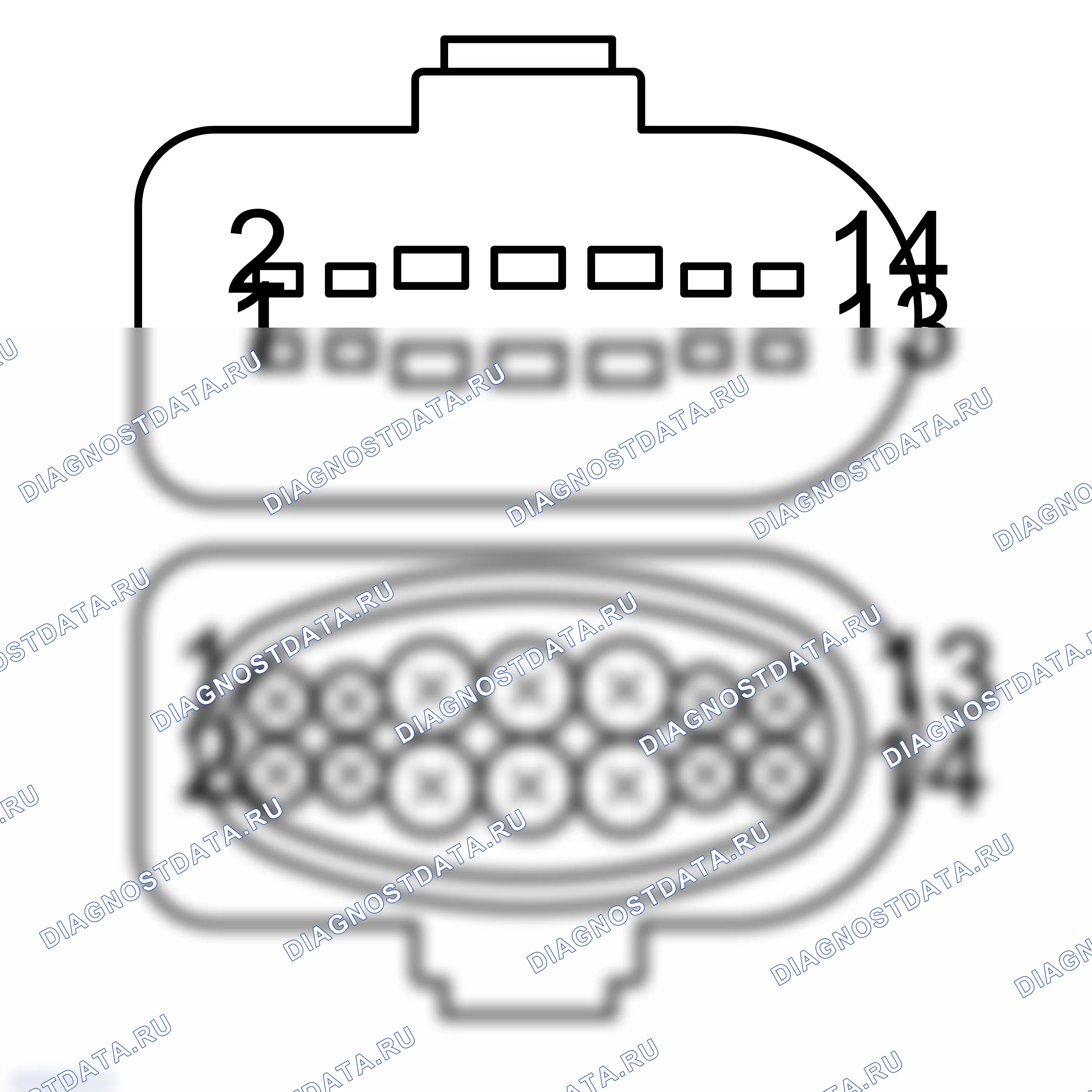 Распиновка разъёма 1J0 973 737 — внешний вид и расположение контактов. Porsche Cayenne II