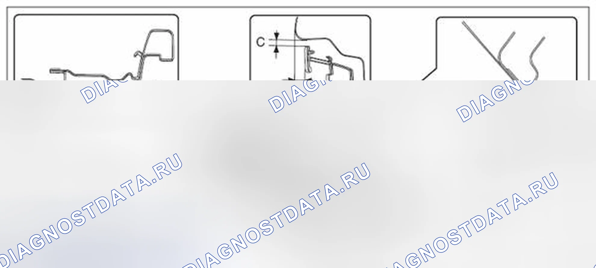 Рис. 45: РЕГУЛИРОВКА наружных кузовных панелей. Subaru Impreza GK