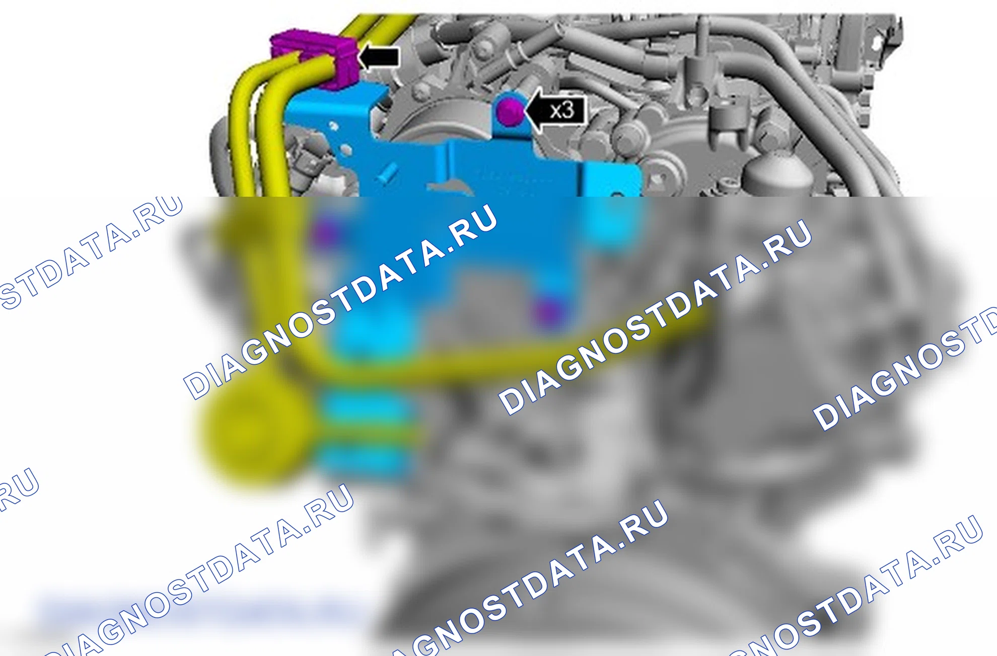 Как снять присоединяемые детали двигателя. Ford S-MAX II