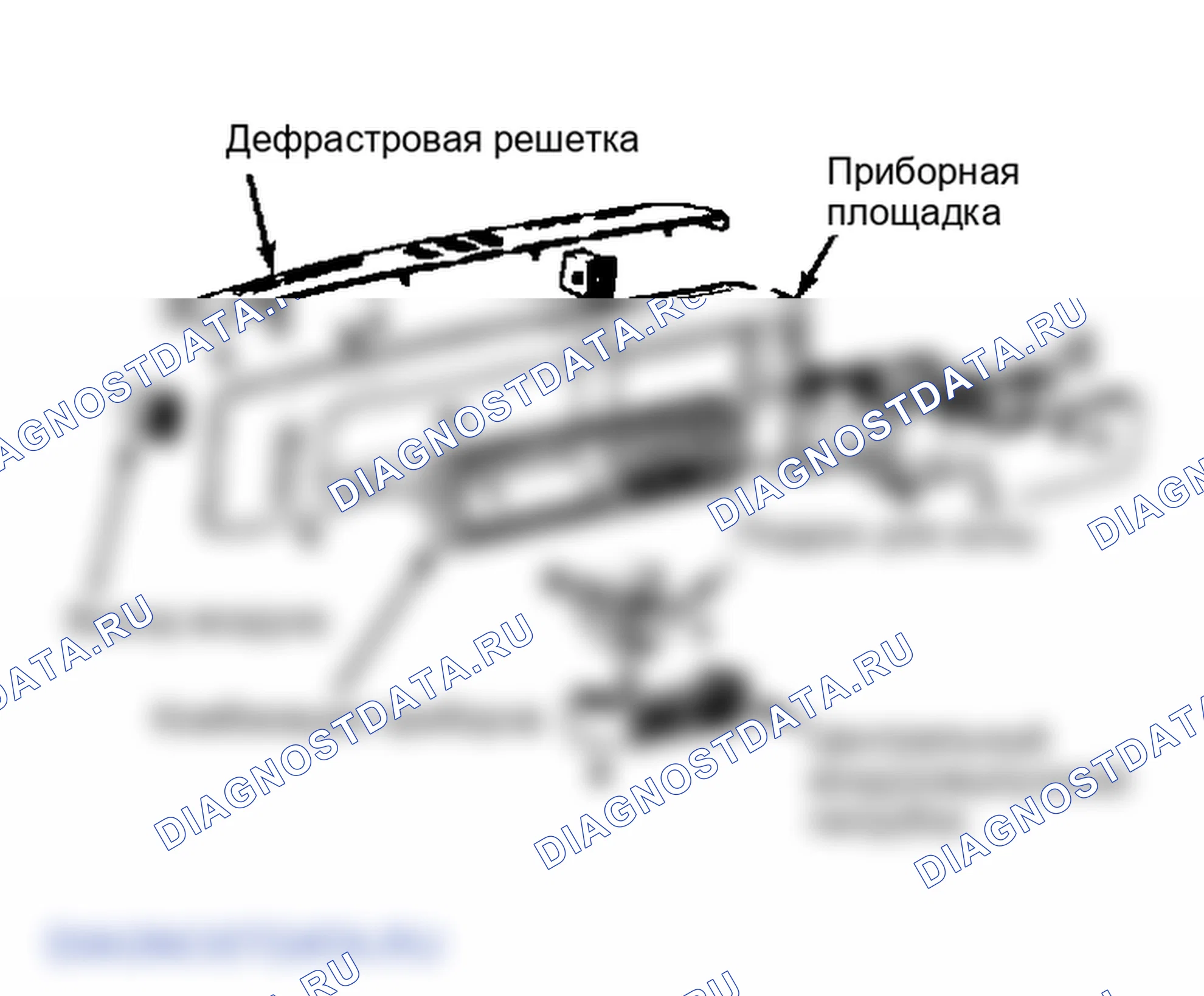Рис. 4: Разнесенный вид приборной панели датчика. Mitsubishi Mirage II