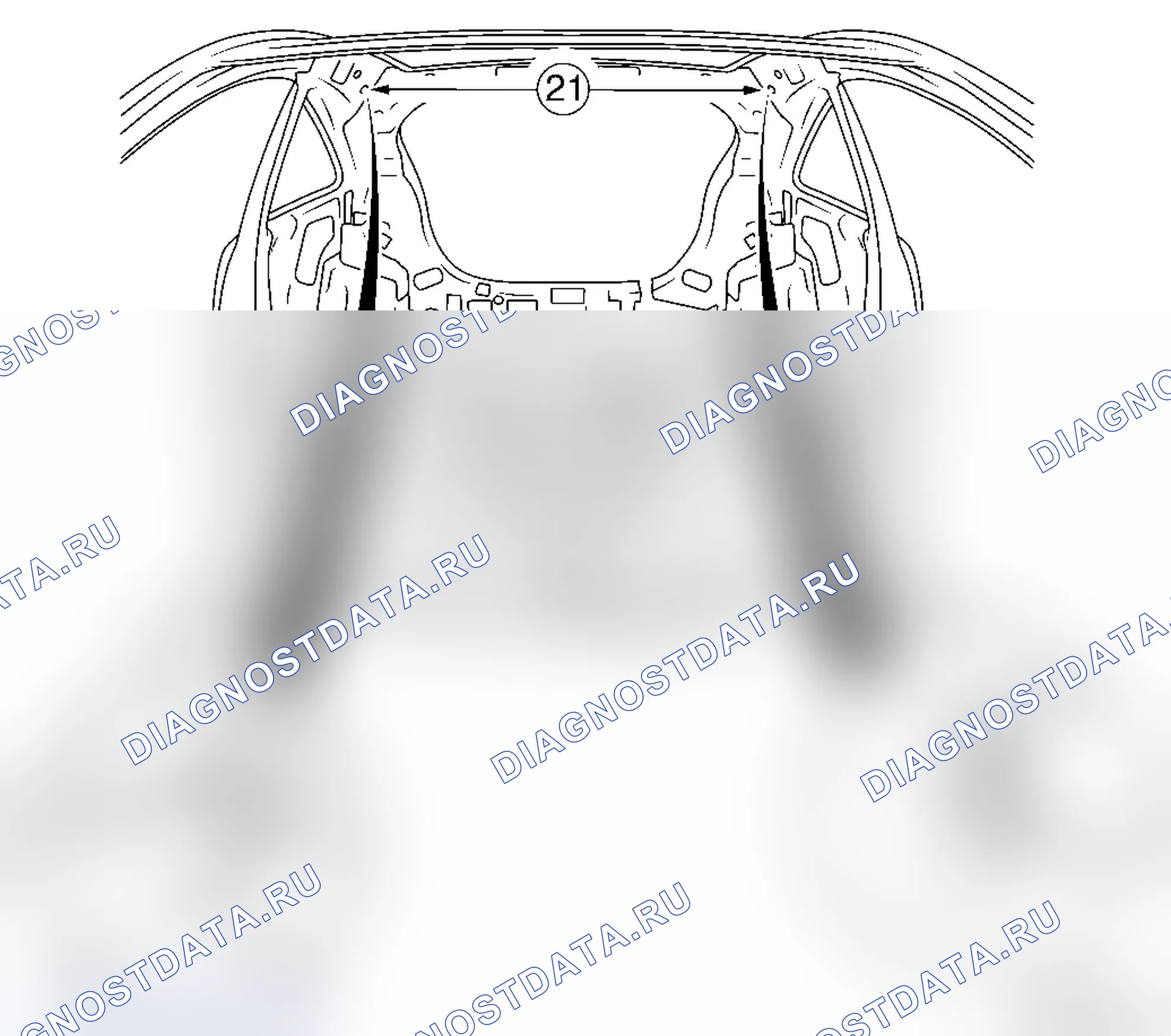 Схема обмера кузова. Opel Corsa D