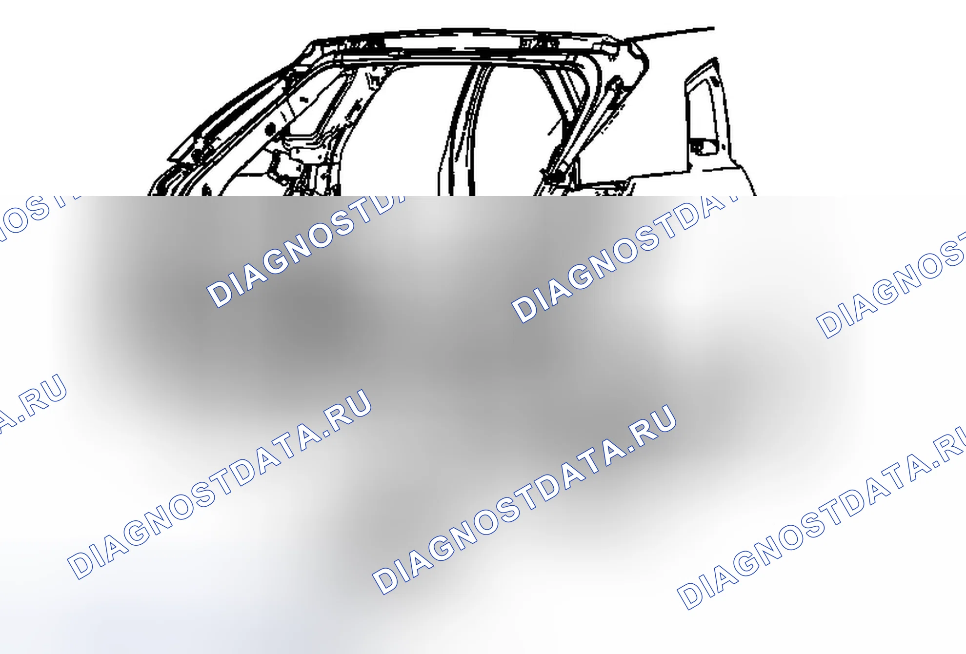Рис. 17: Замена кронштейна задней панели бампера - внешний. Cadillac SRX II рестайлинг