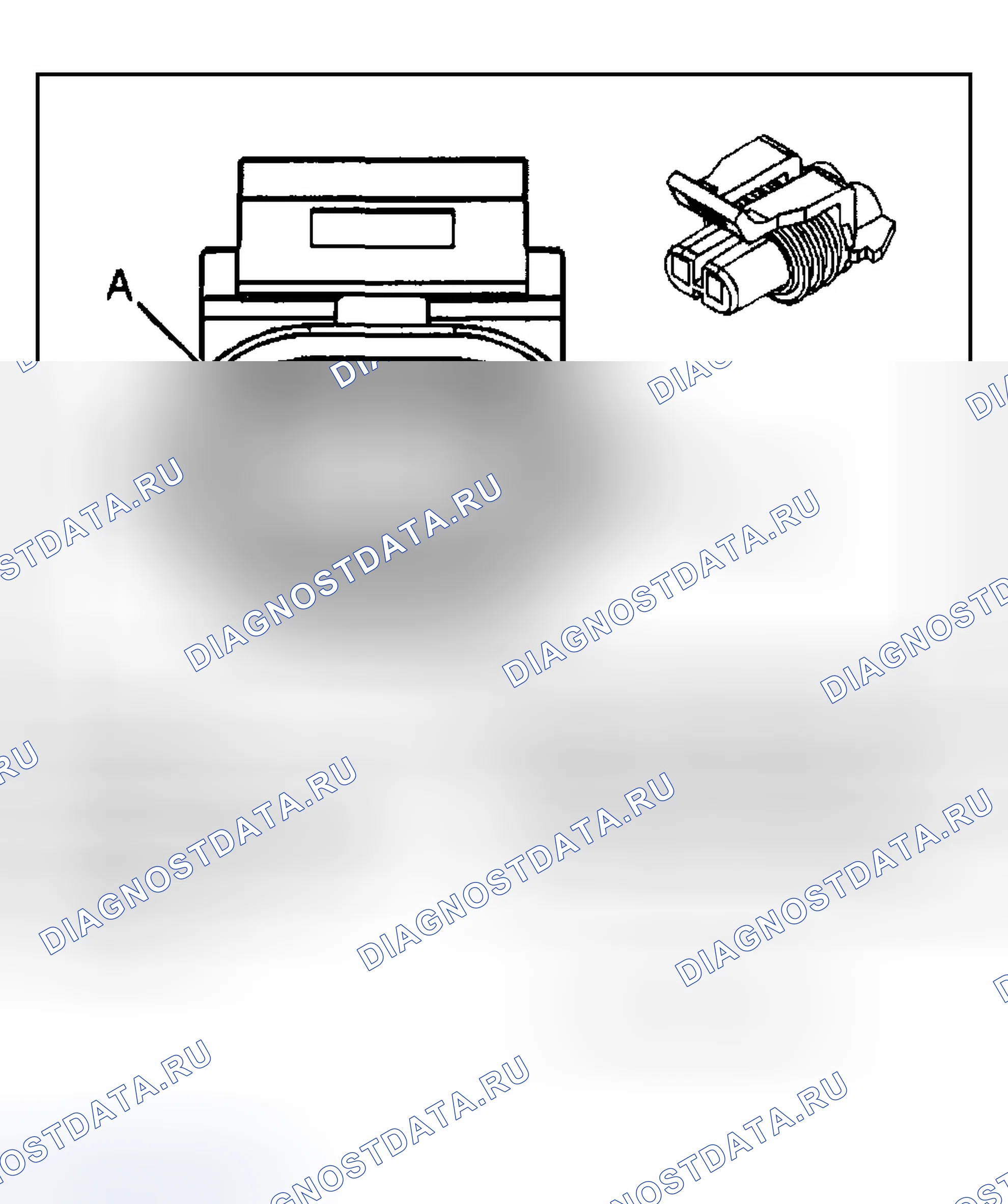 Рис. 8: Виды с торца стационарного разъема стеклоподъёмники. Chevrolet Suburban K2500 GMT800