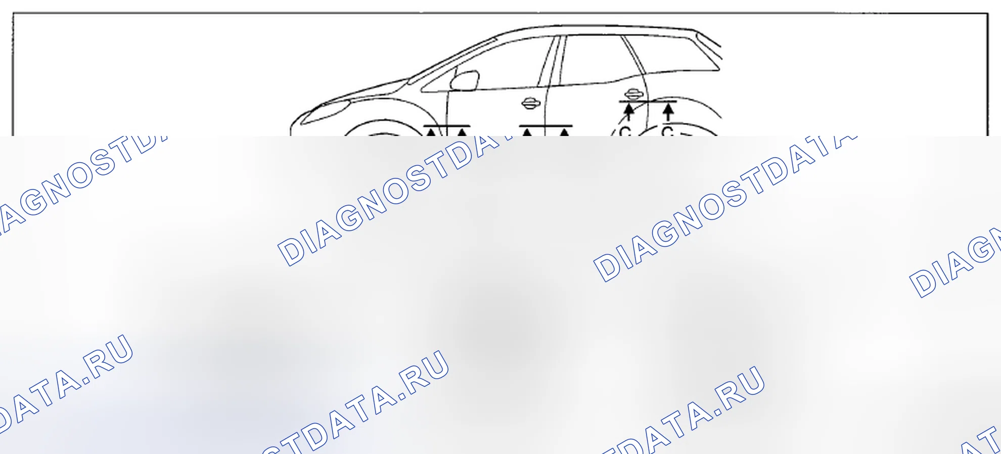 Рис. 41: РЕГУЛИРОВКА ДВЕРИ. Mazda CX-7 I рестайлинг