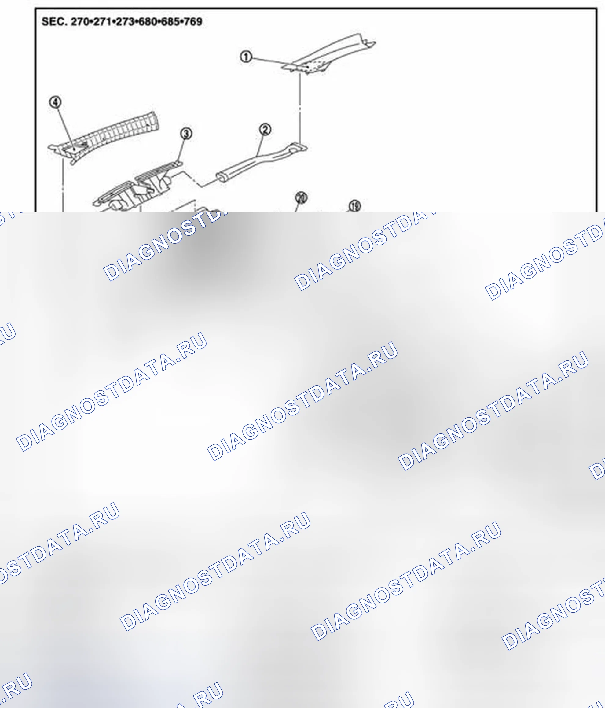Рис. 558: ПЕРЕДНЯЯ ЧАСТЬ. Infiniti G37 IV рестайлинг
