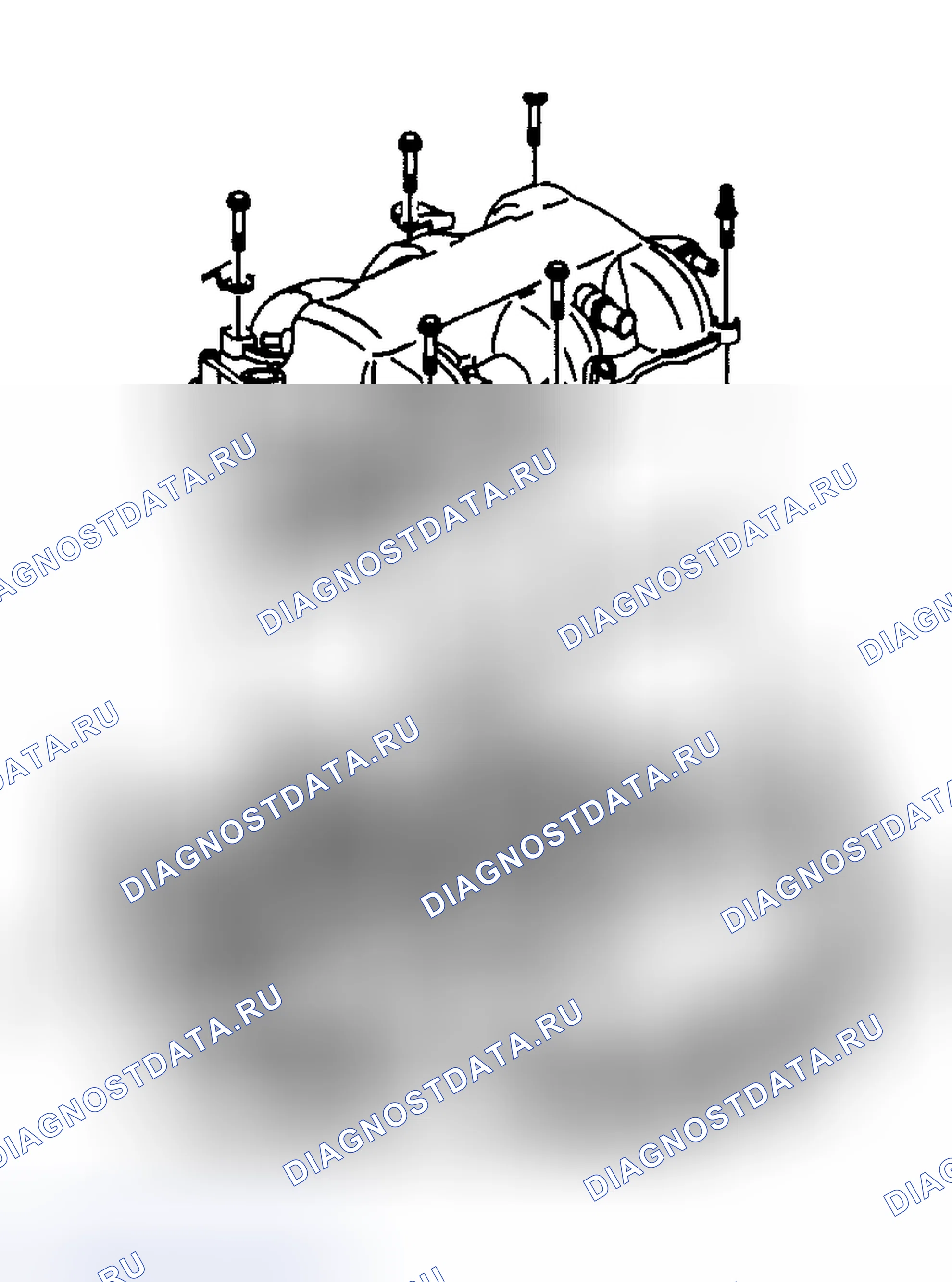 Рис. 473: Монтаж впускного коллектора - верхний. Hyundai Venue I