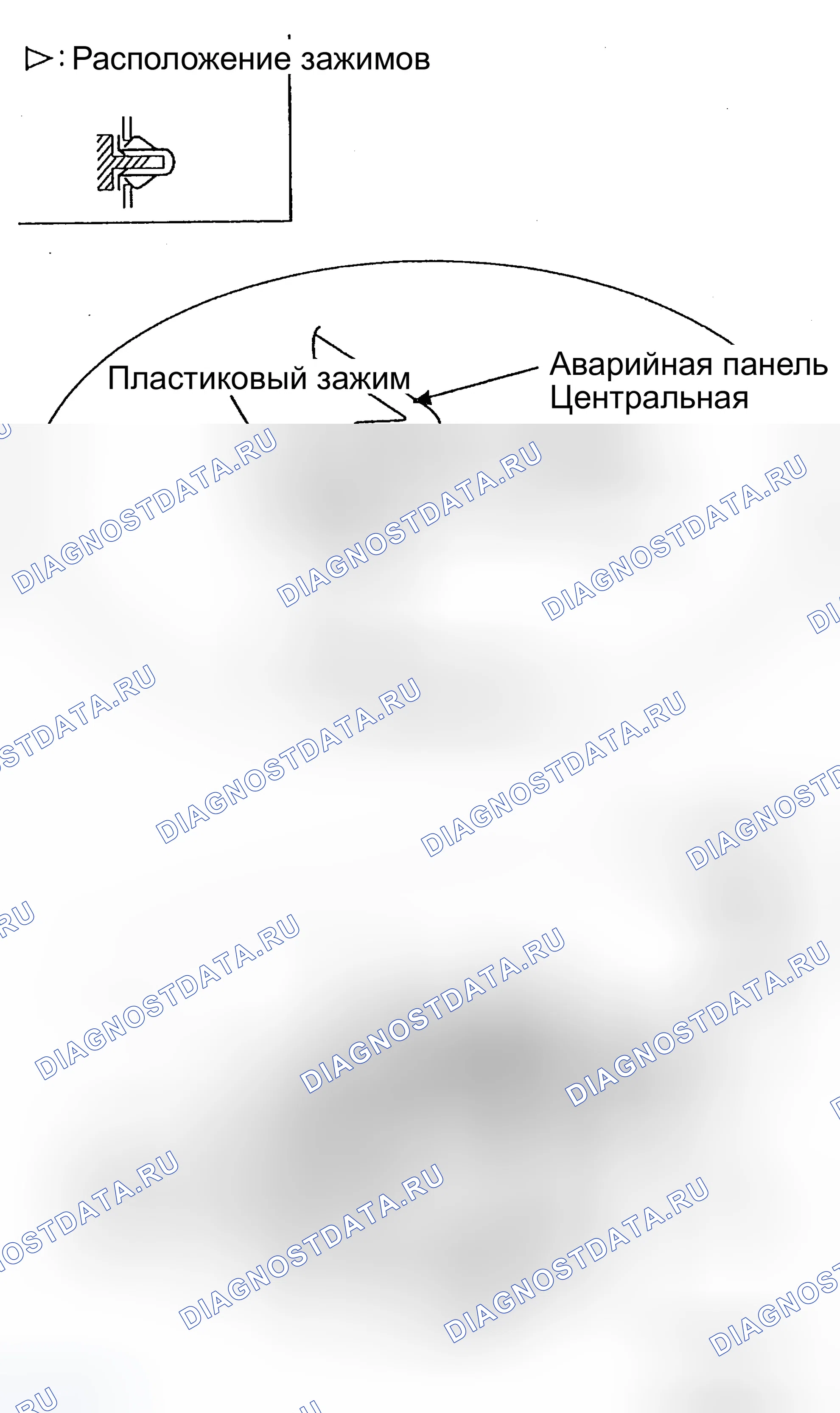 Рис. 8: ЗАМЕНА ЦЕНТРАЛЬНОЙ ПАНЕЛИ FACIA. Hyundai Accent III