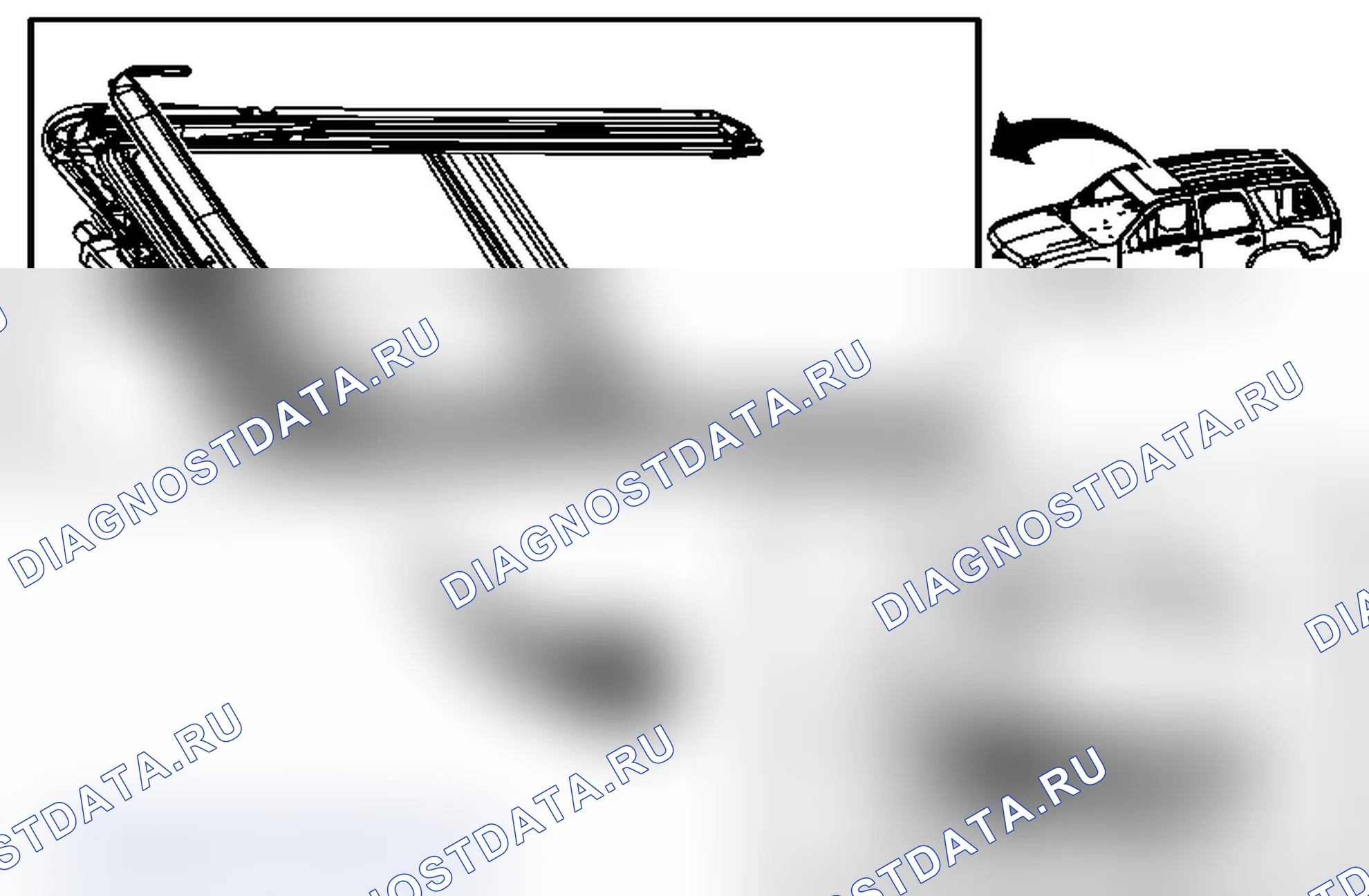 Рис. 10: Замена воздухоотражателя люка. Chevrolet Tahoe III