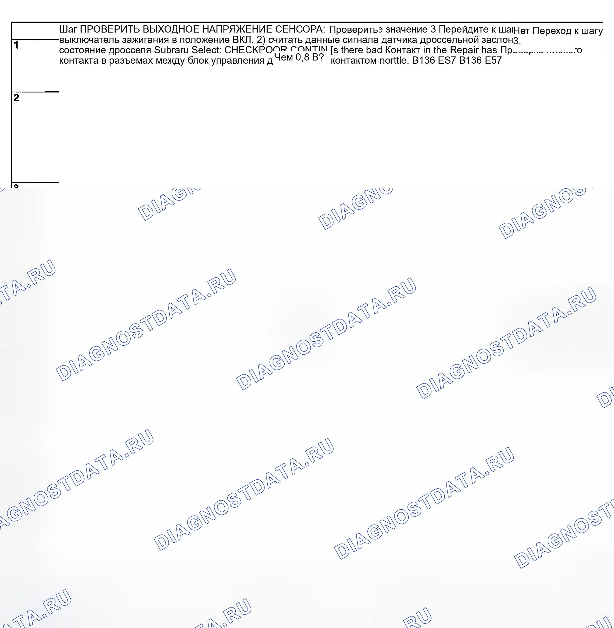 Рис. 937: ДИАГНОСТИЧЕСКАЯ ПРОЦЕДУРА. Subaru Legacy BL/BP