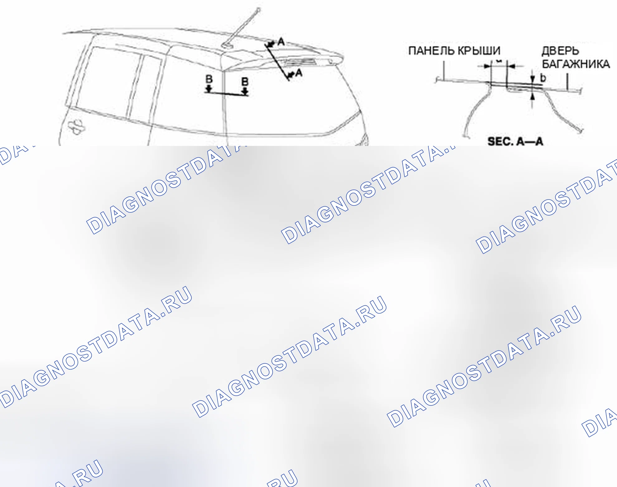 Рис. 46: РЕГУЛИРОВКА дверь багажника. Honda Civic IX рестайлинг