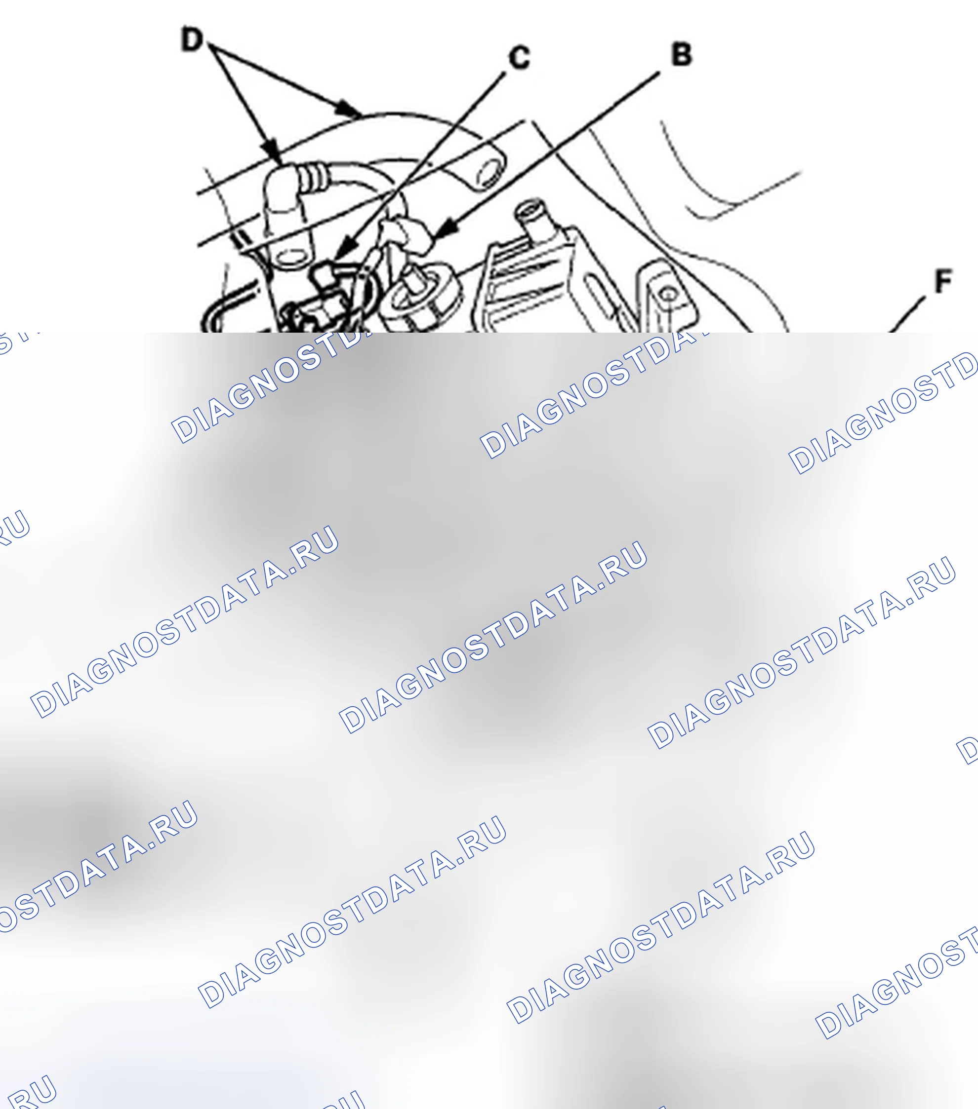 Рис. 1003: Замена датчика FTP. Honda Crosstour I