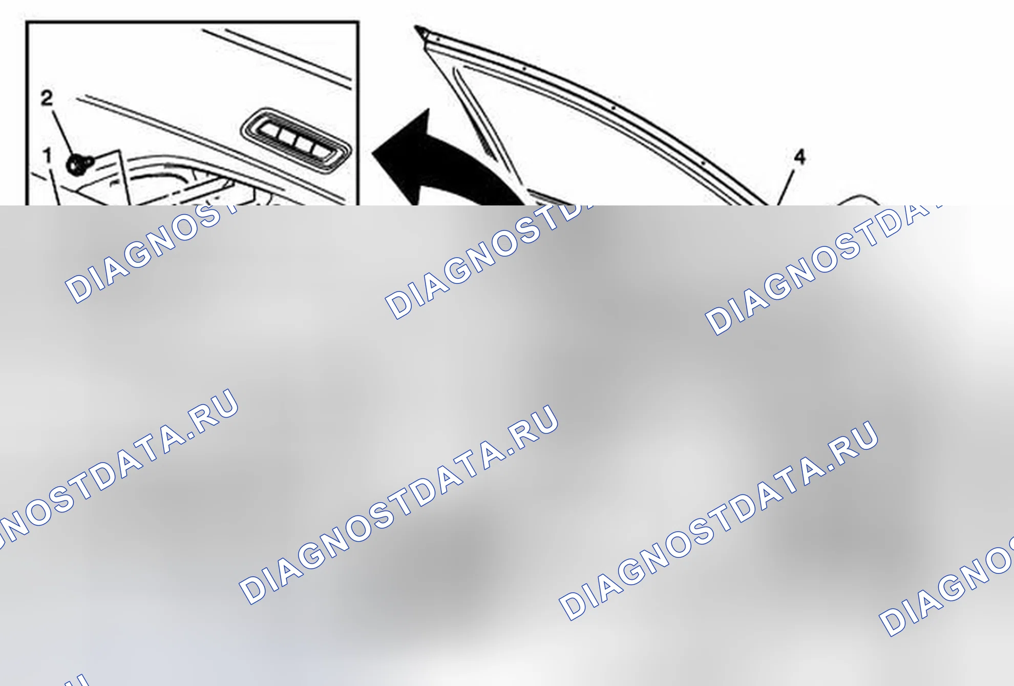 Рис. 62: Замена отделки передней стороны двери. Cadillac ATS I