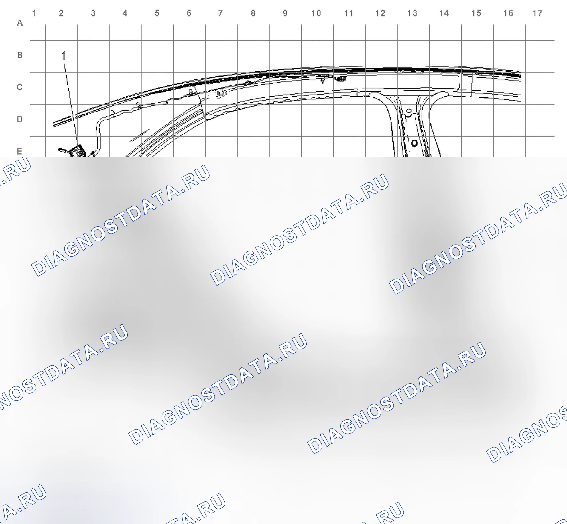 Рис. 65: Прокладка страховочных ремней - левый задний пассажирский салон. Chevrolet Malibu VIII рестайлинг