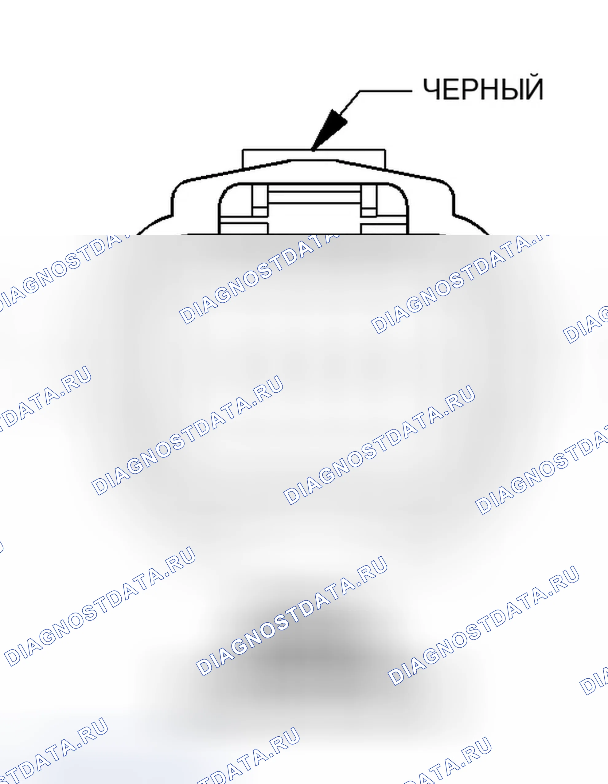Рис. 39: Вид с торца разъема модуля классификации пассажиров (C2). Dodge Dakota III