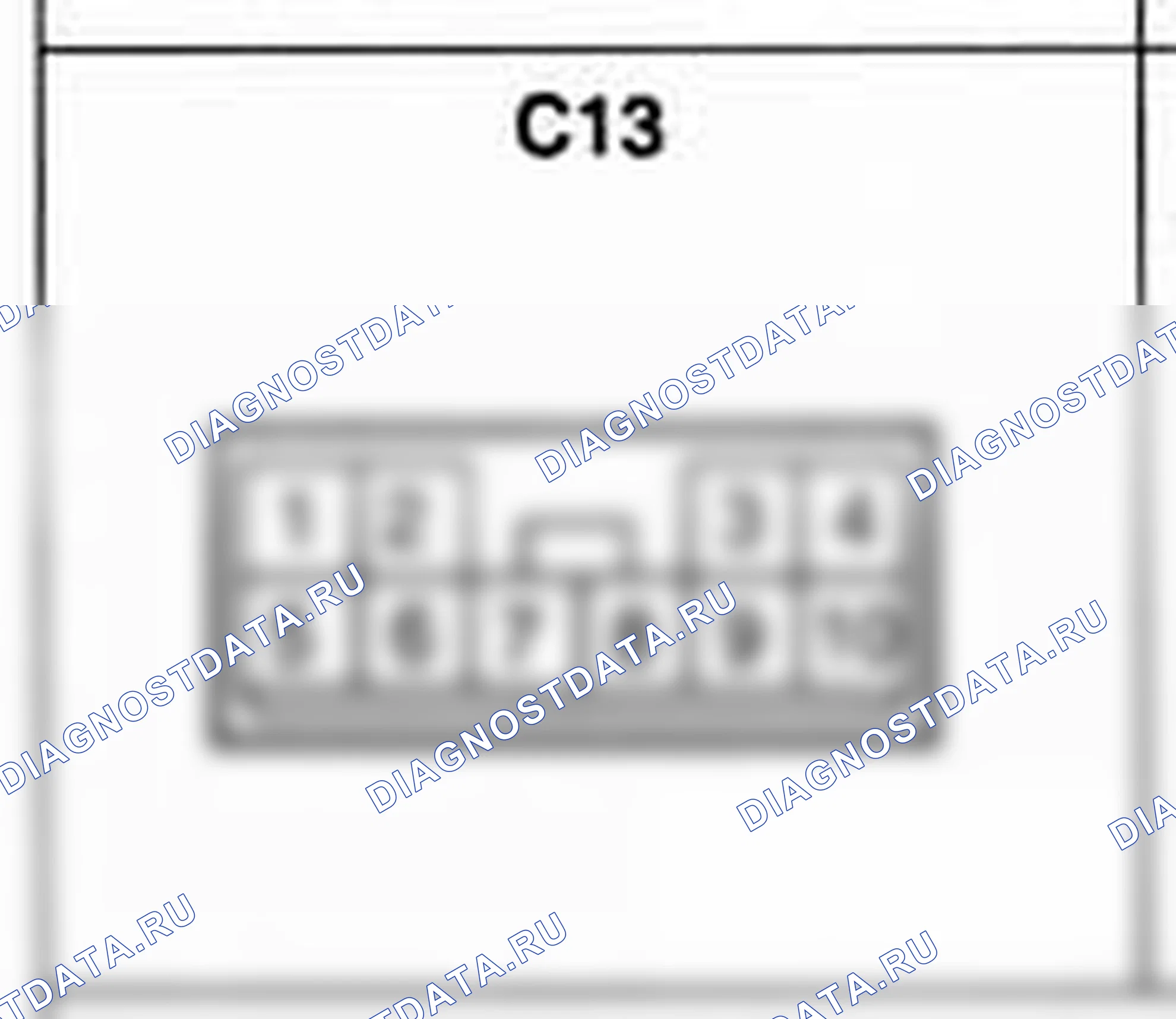 Распиновка разъёма C13 — жгута управления. Hyundai H-1 A1