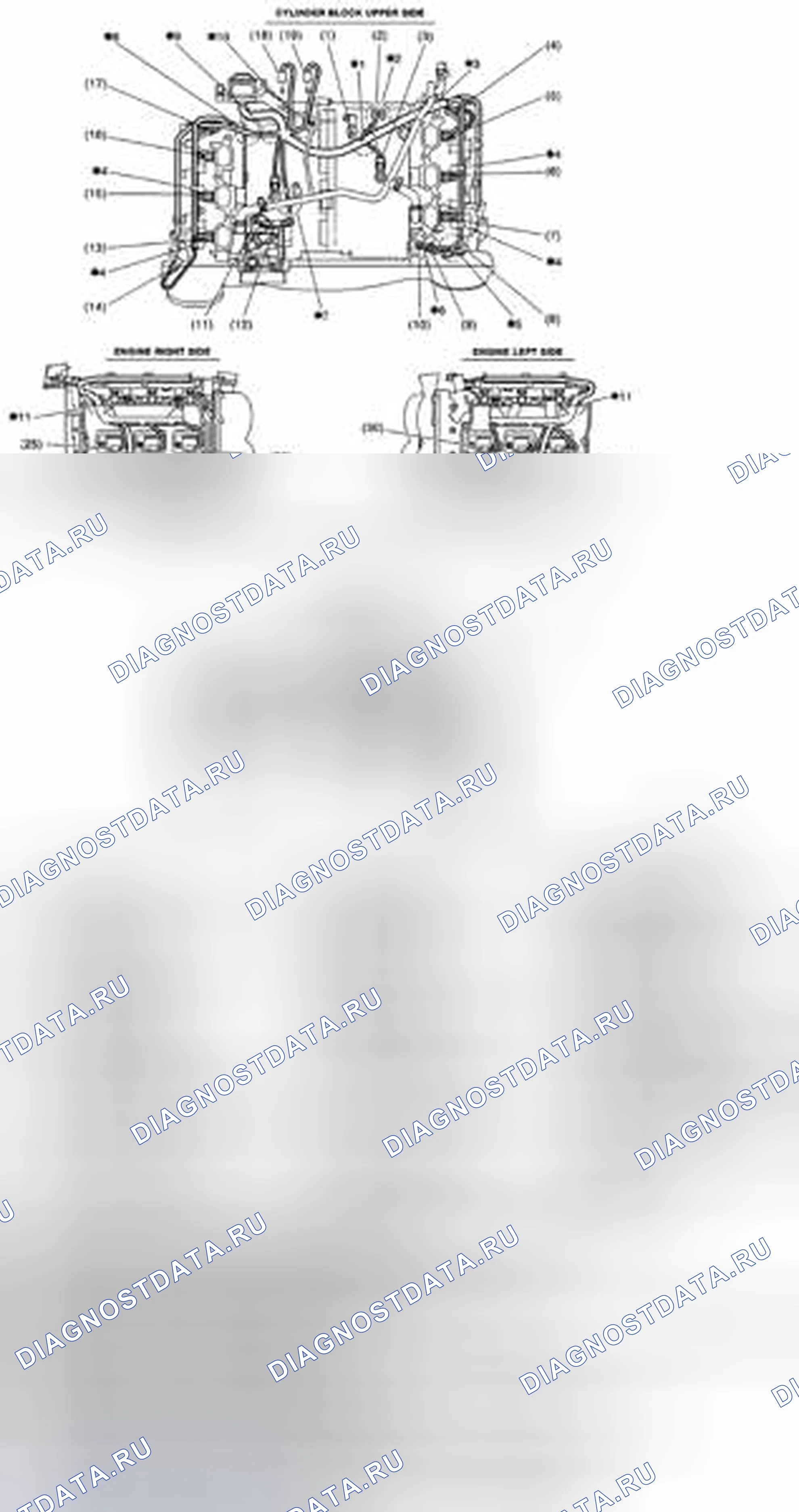 Рис. 5: ЖГУТ ДВИГАТЕЛЯ. Subaru Tribeca WX рестайлинг